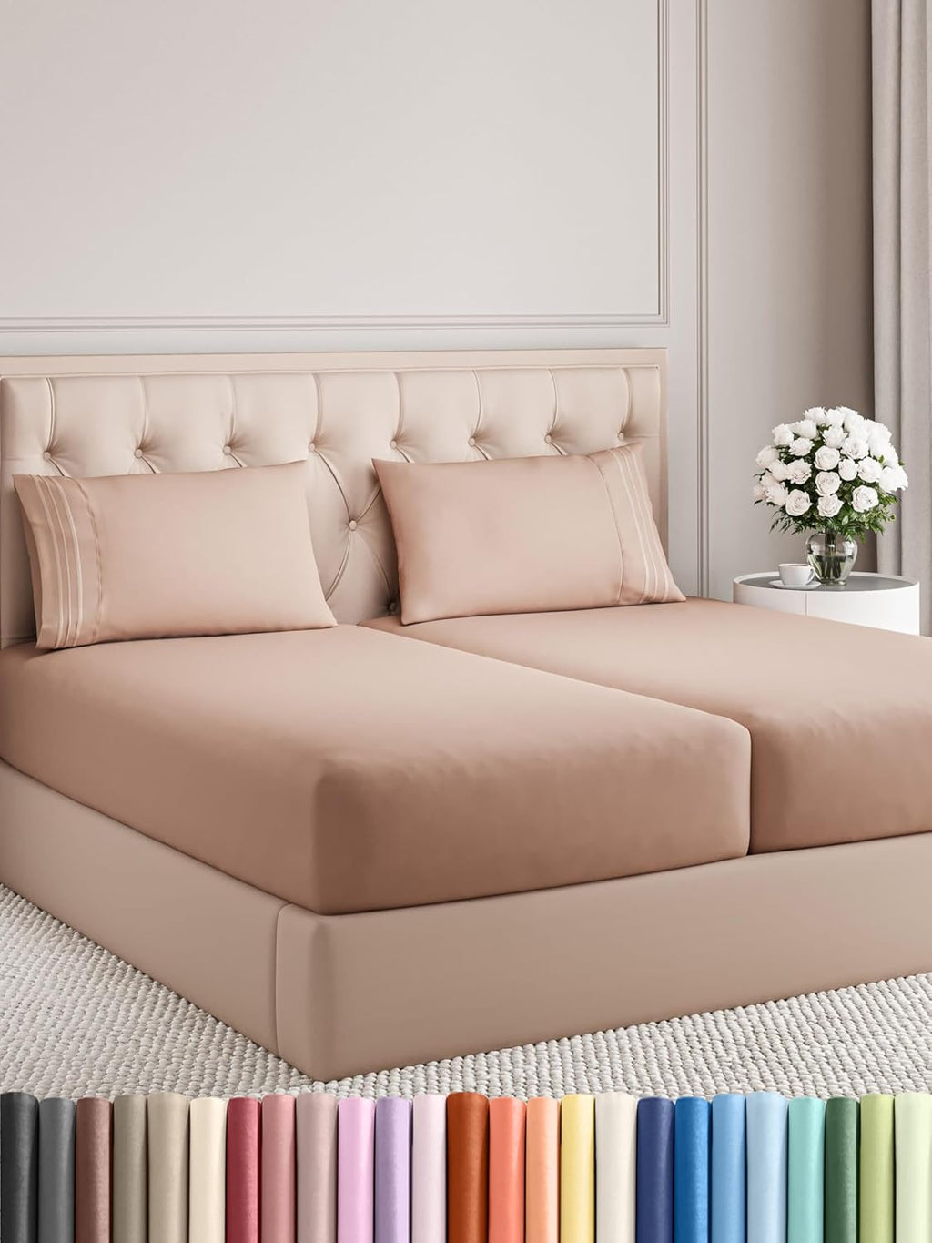 Twin Size 3 Piece Sheet Set - Comfy Breathable & Cooling Bed Sheets Set - Hotel Luxury Bedding for Women, Men, Kids, Teens, Boys & Girls - Deep Pockets, Ultra-Soft and Wrinkle Free - Oeko-Tex - White