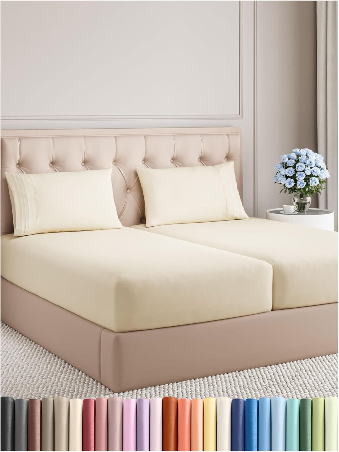 Queen Size 4 Piece Sheet Set - Comfy Breathable & Cooling Bed Sheets Set - Hotel Luxury Bedding for Women, Men, Kids, Teens, Boys & Girls - Deep Pockets, Soft and Wrinkle Free - Oeko-Tex - Sage Green