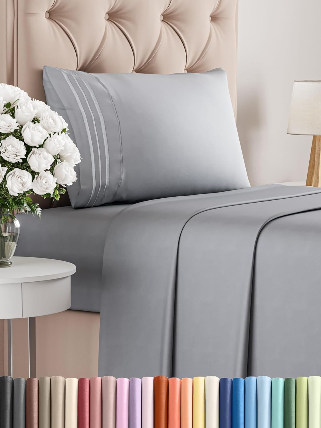 Queen Size 4 Piece Sheet Set - Comfy Breathable & Cooling Bed Sheets Set - Hotel Luxury Bedding for Women, Men, Kids, Teens, Boys & Girls - Deep Pockets, Soft and Wrinkle Free - Oeko-Tex - Sage Green