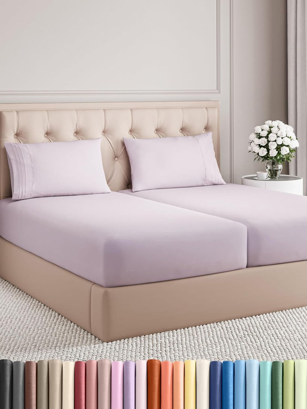 Twin Size 3 Piece Sheet Set - Comfy Breathable & Cooling Bed Sheets Set - Hotel Luxury Bedding for Women, Men, Kids, Teens, Boys & Girls - Deep Pockets, Ultra-Soft and Wrinkle Free - Oeko-Tex - White