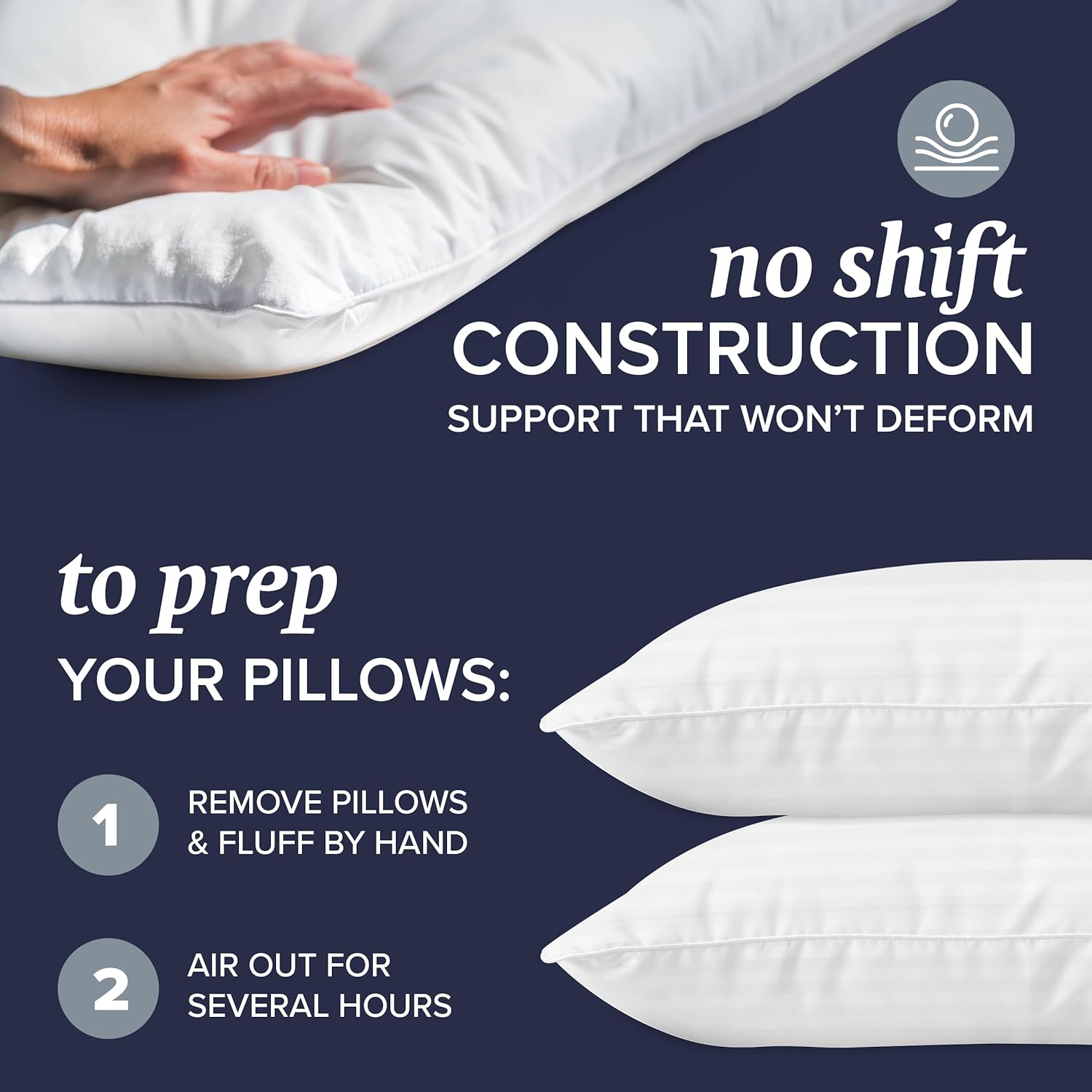 Beckham Hotel Collection Bed Pillows Standard / Queen Size Set of 2 - Original Soft Down Alternative Pillow for Sleeping - Soft Support for Back, Stomach or Side Sleepers