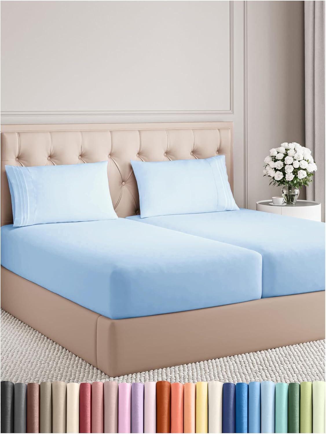 Queen Size 4 Piece Sheet Set - Comfy Breathable & Cooling Bed Sheets Set - Hotel Luxury Bedding for Women, Men, Kids, Teens, Boys & Girls - Deep Pockets, Soft and Wrinkle Free - Oeko-Tex - Sage Green