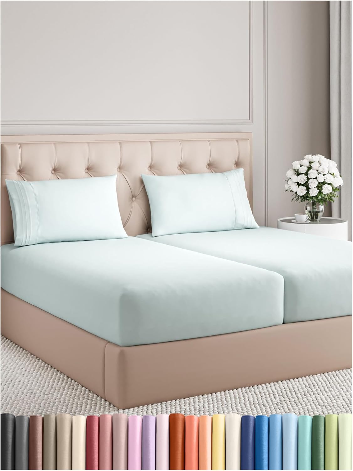 Queen Size 4 Piece Sheet Set - Comfy Breathable & Cooling Bed Sheets Set - Hotel Luxury Bedding for Women, Men, Kids, Teens, Boys & Girls - Deep Pockets, Soft and Wrinkle Free - Oeko-Tex - Sage Green