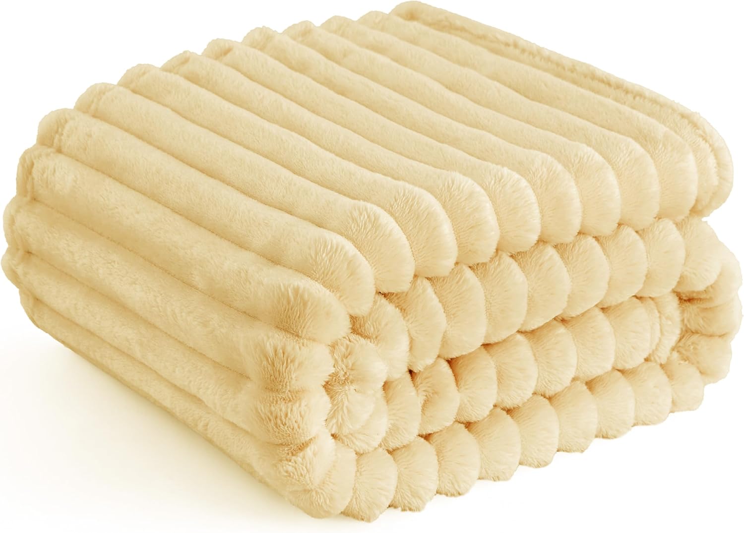 Bedsure GentleSoft King Size Blanket for Bed - Cozy Soft Blankets for Women, Cute Large Bedding Fleece Throws for Girls, Off White, 108x90 Inches