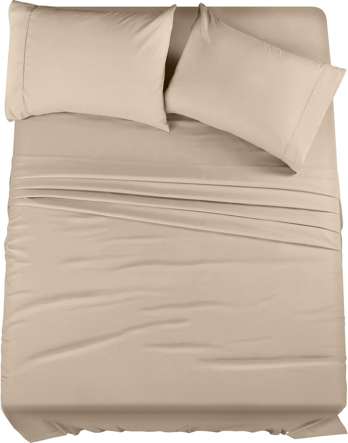 Utopia Bedding Queen Sheet Set – 4 Piece Bed Sheets for Queen Size Bed, Soft and Breathable Microfiber, Includes 1 Fitted Sheet, 1 Flat Sheet and 2 Pillowcases (Black)