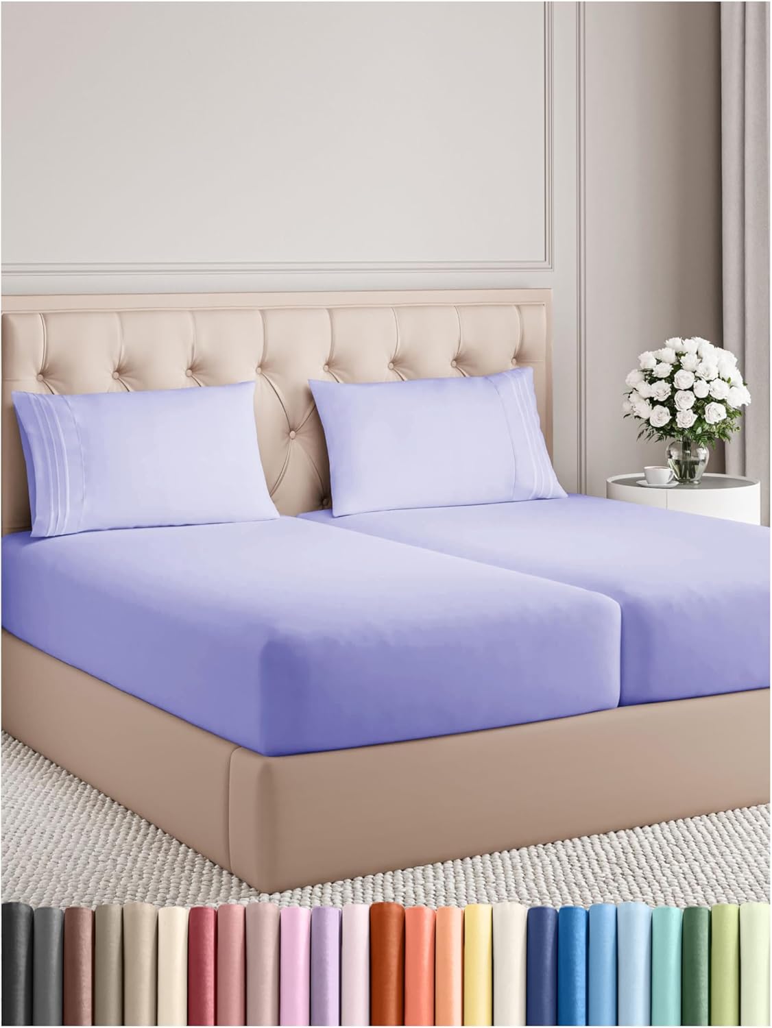 Twin Size 3 Piece Sheet Set - Comfy Breathable & Cooling Bed Sheets Set - Hotel Luxury Bedding for Women, Men, Kids, Teens, Boys & Girls - Deep Pockets, Ultra-Soft and Wrinkle Free - Oeko-Tex - White