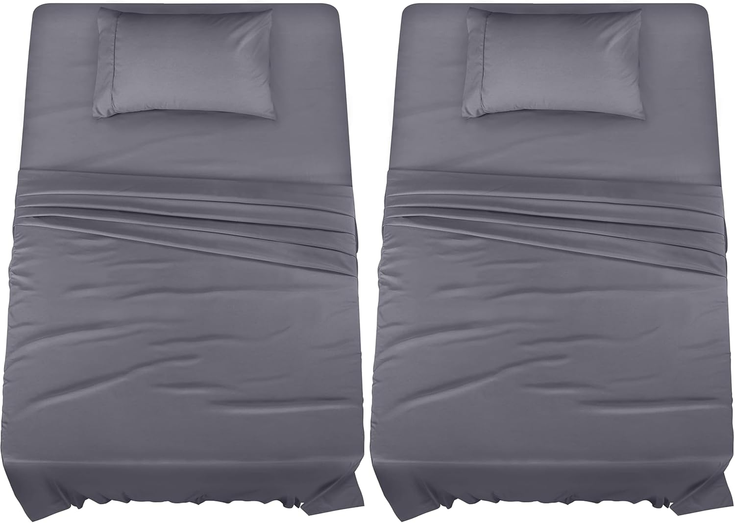 Utopia Bedding Queen Sheet Set – 4 Piece Bed Sheets for Queen Size Bed, Soft and Breathable Microfiber, Includes 1 Fitted Sheet, 1 Flat Sheet and 2 Pillowcases (Grey)