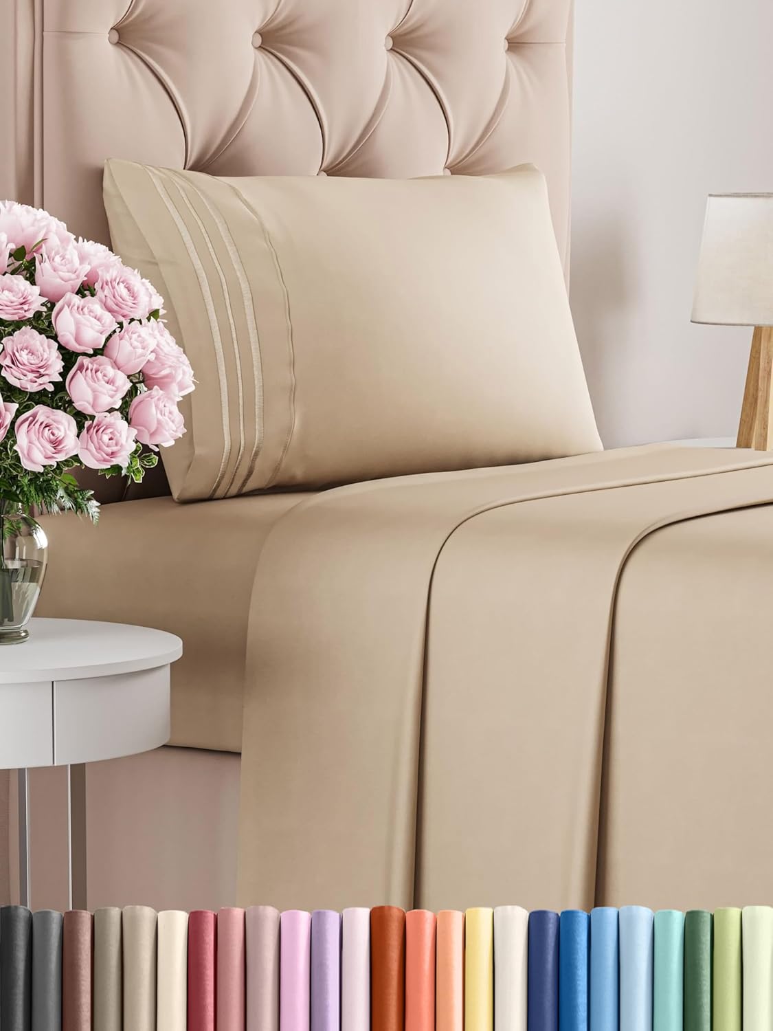 Queen Size 4 Piece Sheet Set - Comfy Breathable & Cooling Bed Sheets Set - Hotel Luxury Bedding for Women, Men, Kids, Teens, Boys & Girls - Deep Pockets, Soft and Wrinkle Free - Oeko-Tex - Sage Green