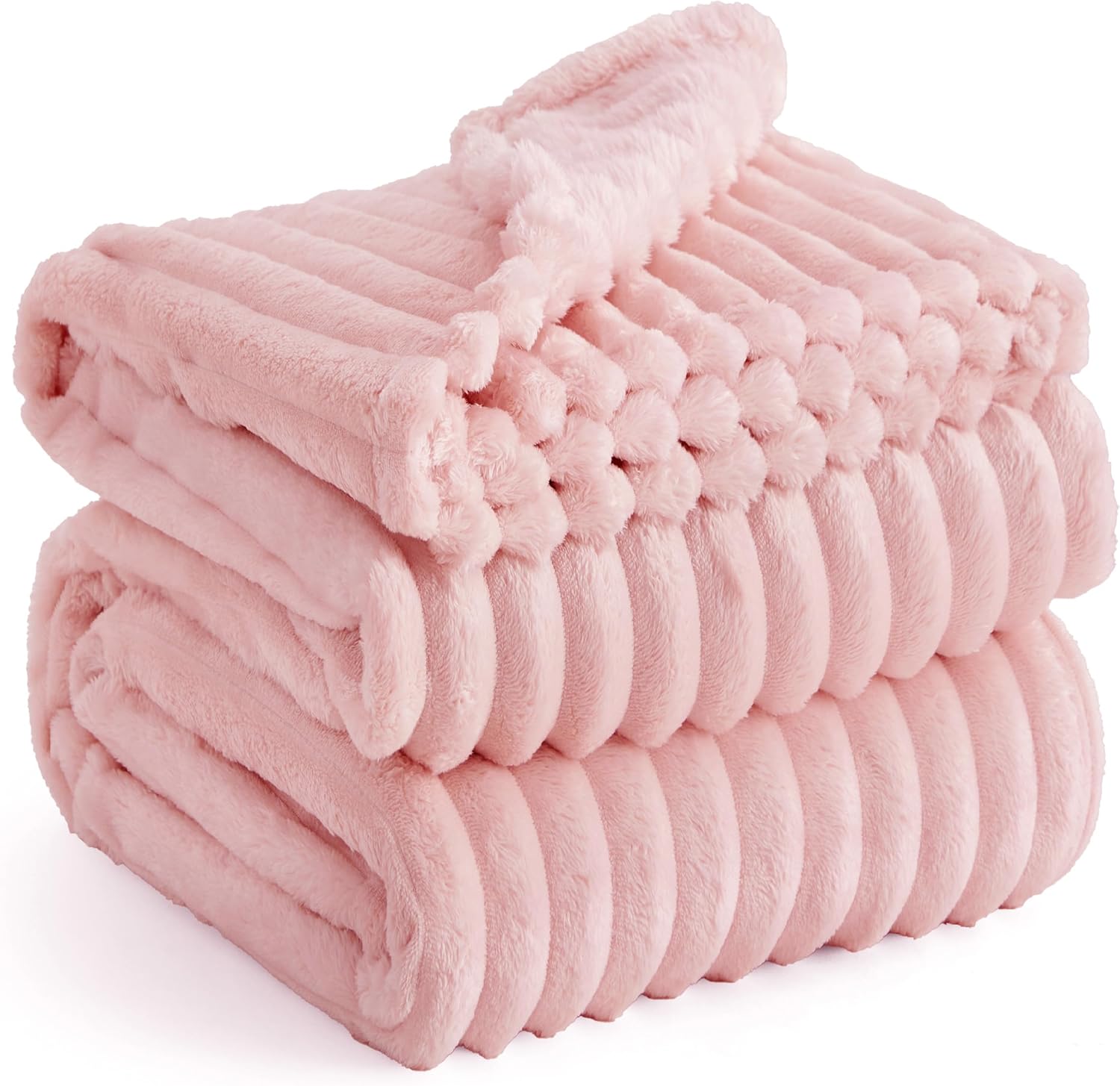 Bedsure GentleSoft King Size Blanket for Bed - Cozy Soft Blankets for Women, Cute Large Bedding Fleece Throws for Girls, Off White, 108x90 Inches