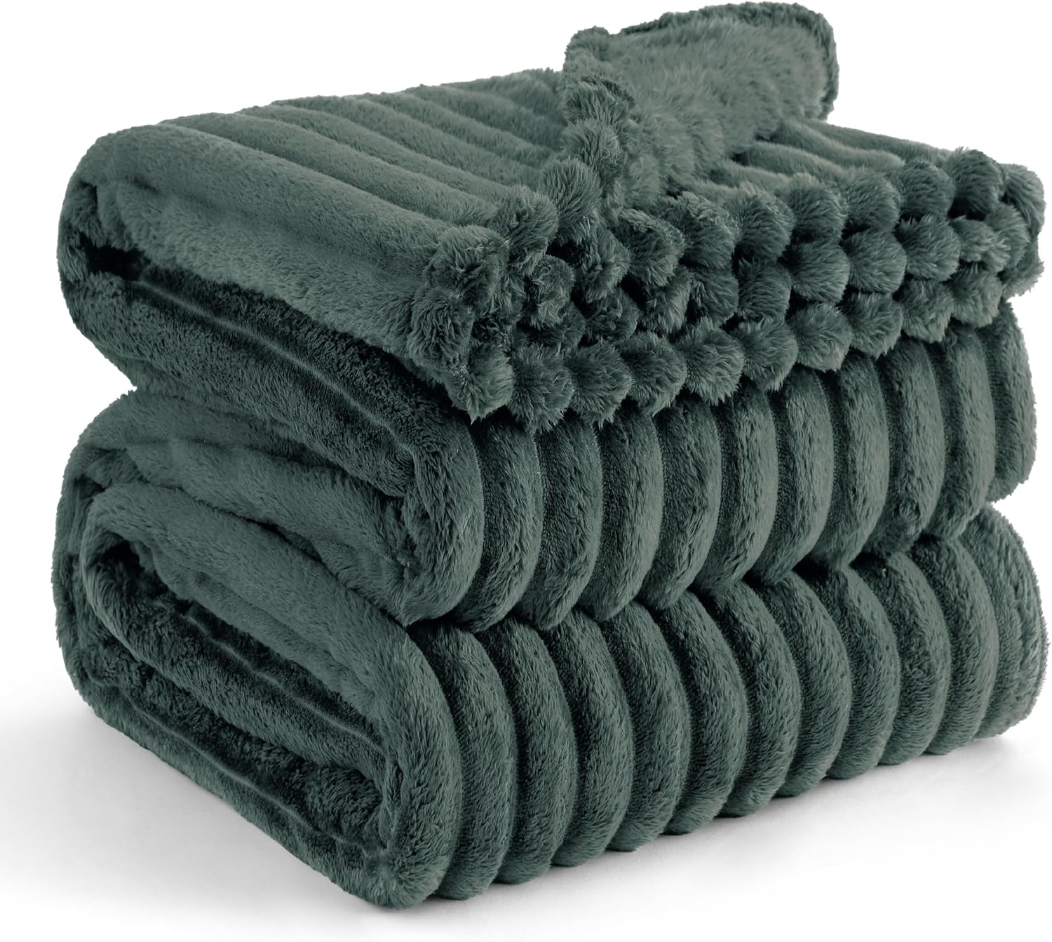 Bedsure GentleSoft Blankets Queen Size for Bed - Cozy Soft Sofa Couch Cover Blankets for Women, Cute Large Bedding Fleece Throws for Girls, Off White, 90x90 Inches