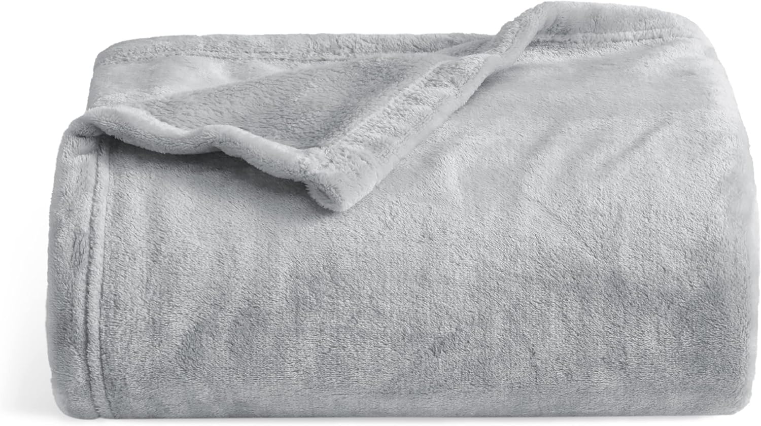 Bedsure GentleSoft Fleece Bed Blankets Queen Size Grey - Soft Lightweight Fuzzy Cozy Luxury Fall Blanket Microfiber, Room Home Decor Christmas Decorations Gifts for Women and Men, 90x90 inches