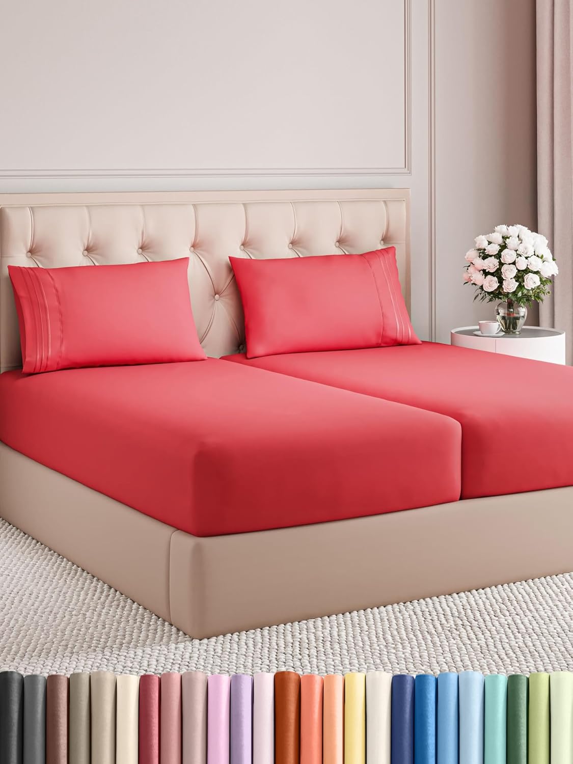 Twin Size 3 Piece Sheet Set - Comfy Breathable & Cooling Bed Sheets Set - Hotel Luxury Bedding for Women, Men, Kids, Teens, Boys & Girls - Deep Pockets, Ultra-Soft and Wrinkle Free - Oeko-Tex - White