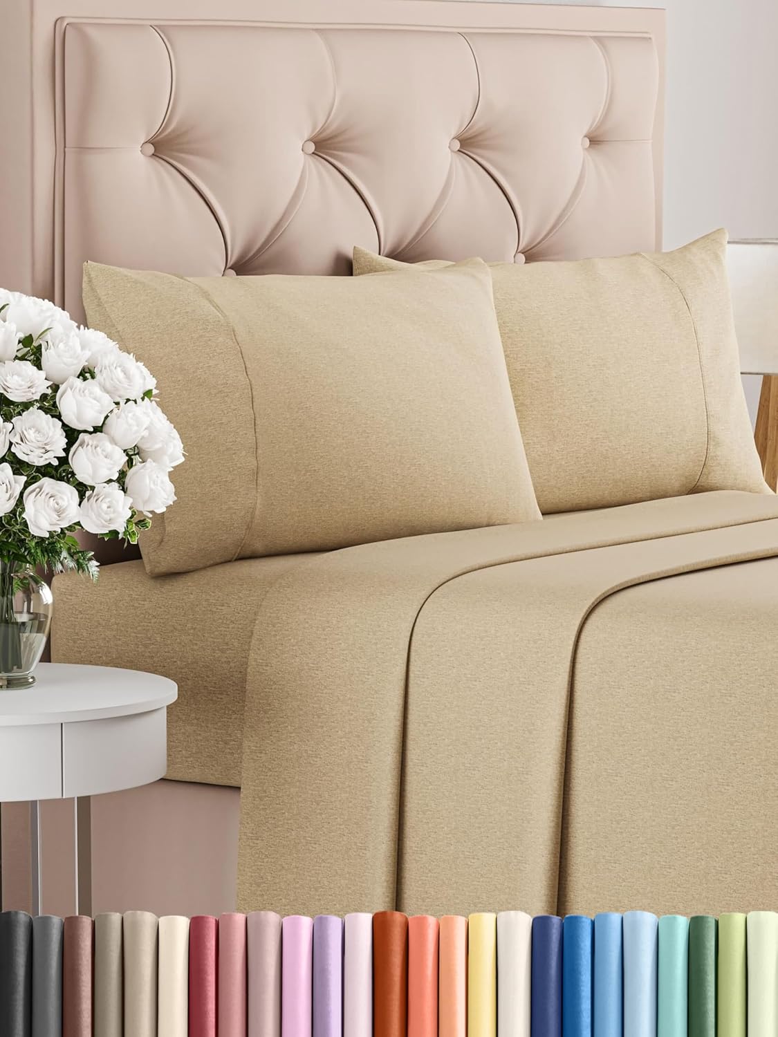 Twin Size 3 Piece Sheet Set - Comfy Breathable & Cooling Bed Sheets Set - Hotel Luxury Bedding for Women, Men, Kids, Teens, Boys & Girls - Deep Pockets, Ultra-Soft and Wrinkle Free - Oeko-Tex - White