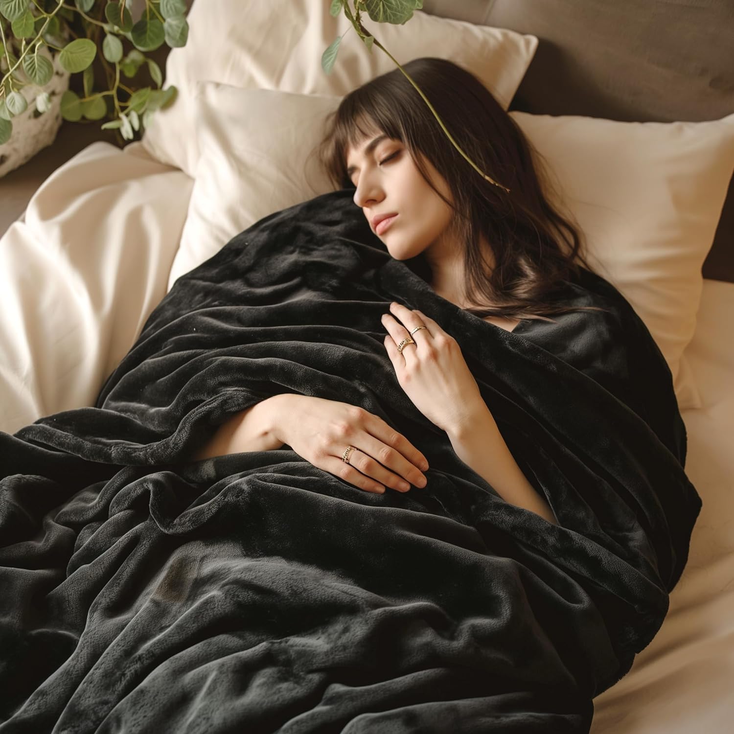 Bedsure GentleSoft Fleece Bed Blankets Queen Size Grey - Soft Lightweight Fuzzy Cozy Luxury Fall Blanket Microfiber, Room Home Decor Christmas Decorations Gifts for Women and Men, 90x90 inches