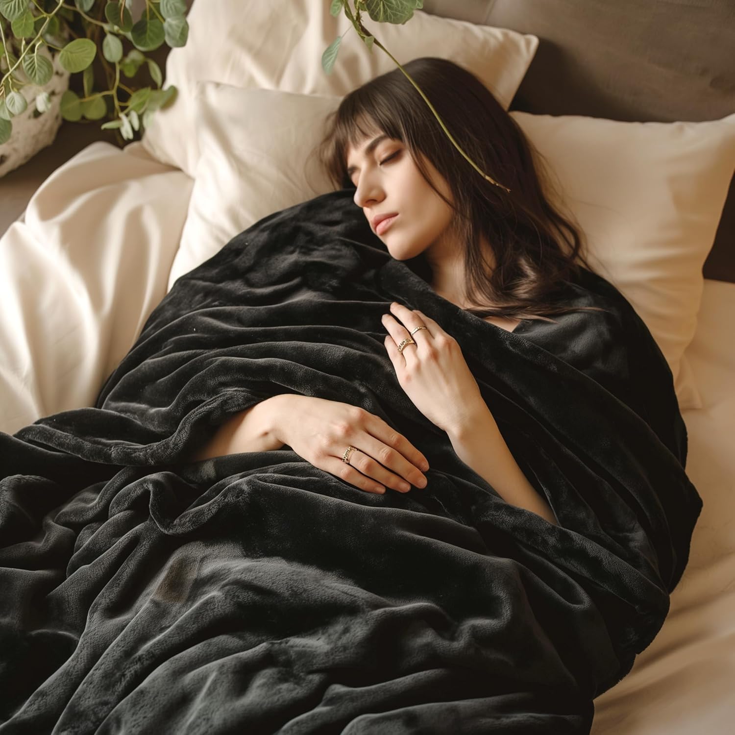 Bedsure GentleSoft Fleece Bed Blankets Queen Size Grey - Soft Lightweight Fuzzy Cozy Luxury Fall Blanket Microfiber, Room Home Decor Christmas Decorations Gifts for Women and Men, 90x90 inches