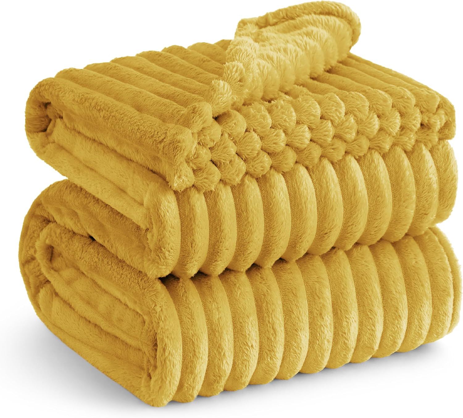 Bedsure GentleSoft Blankets Queen Size for Bed - Cozy Soft Sofa Couch Cover Blankets for Women, Cute Large Bedding Fleece Throws for Girls, Off White, 90x90 Inches