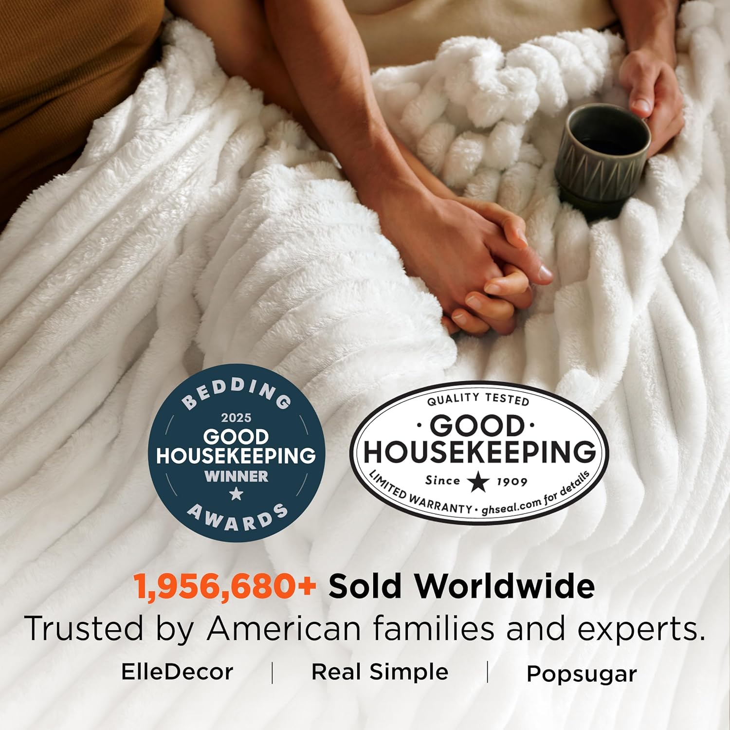 Bedsure GentleSoft King Size Blanket for Bed - Cozy Soft Blankets for Women, Cute Large Bedding Fleece Throws for Girls, Off White, 108x90 Inches