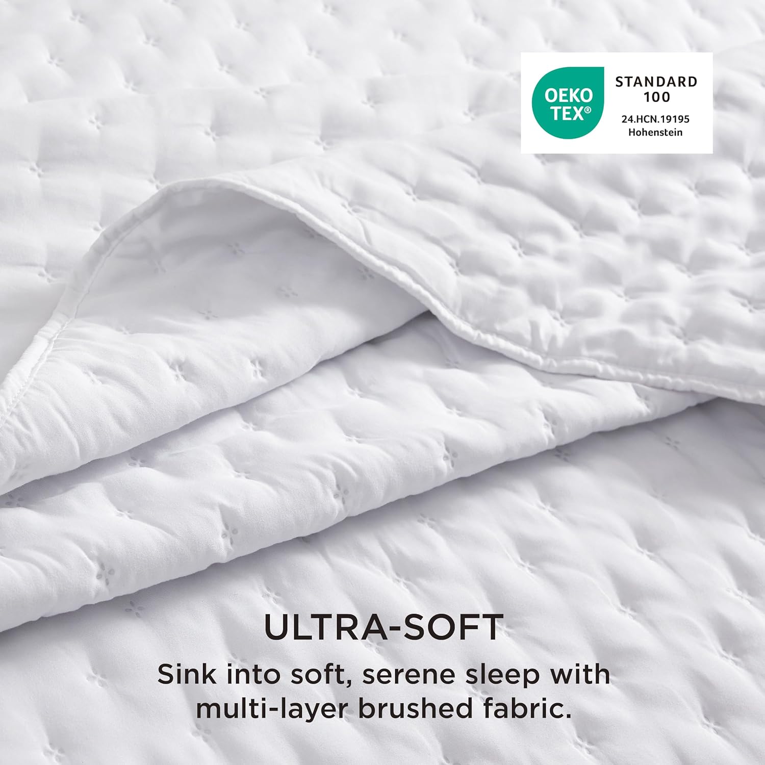 Bedsure Quilts Queen Size - Ultra Soft Quilt Bedding, White Bedspread Queen Size for Modern Bedroom, Lightweight All-Season Comforter, 90x96 Inch