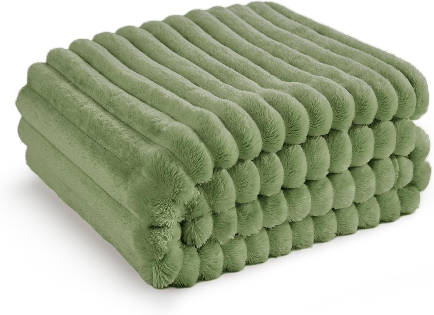 Bedsure GentleSoft Blankets Queen Size for Bed - Cozy Soft Sofa Couch Cover Blankets for Women, Cute Large Bedding Fleece Throws for Girls, Off White, 90x90 Inches