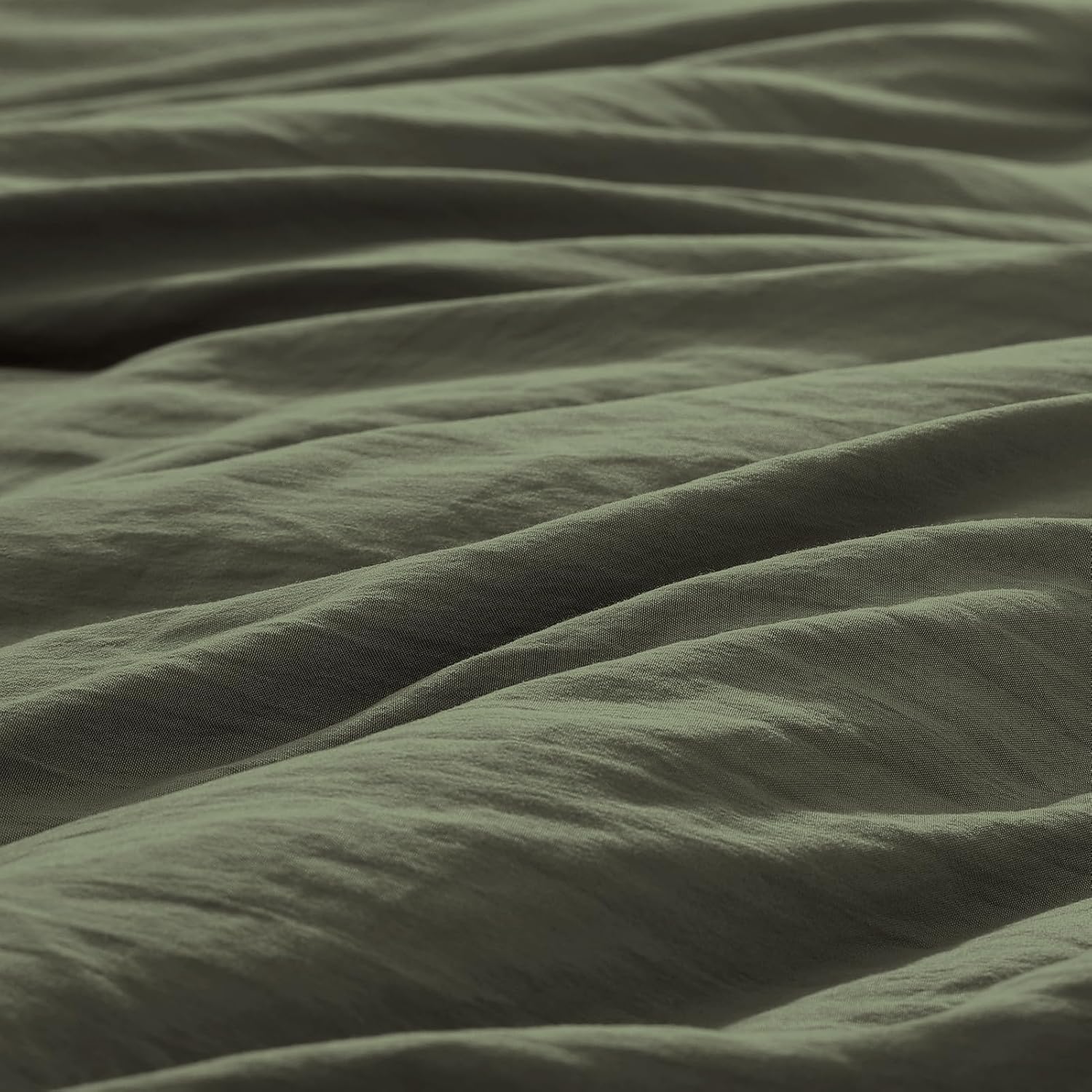 WRENSONGE King Size Comforter Set - 3 Pieces Olive Green Comforter Prewashed Soft Lightweight for All Seasons,Fluffy Down Alternative Comforter King Size with 2 Pillow Shams