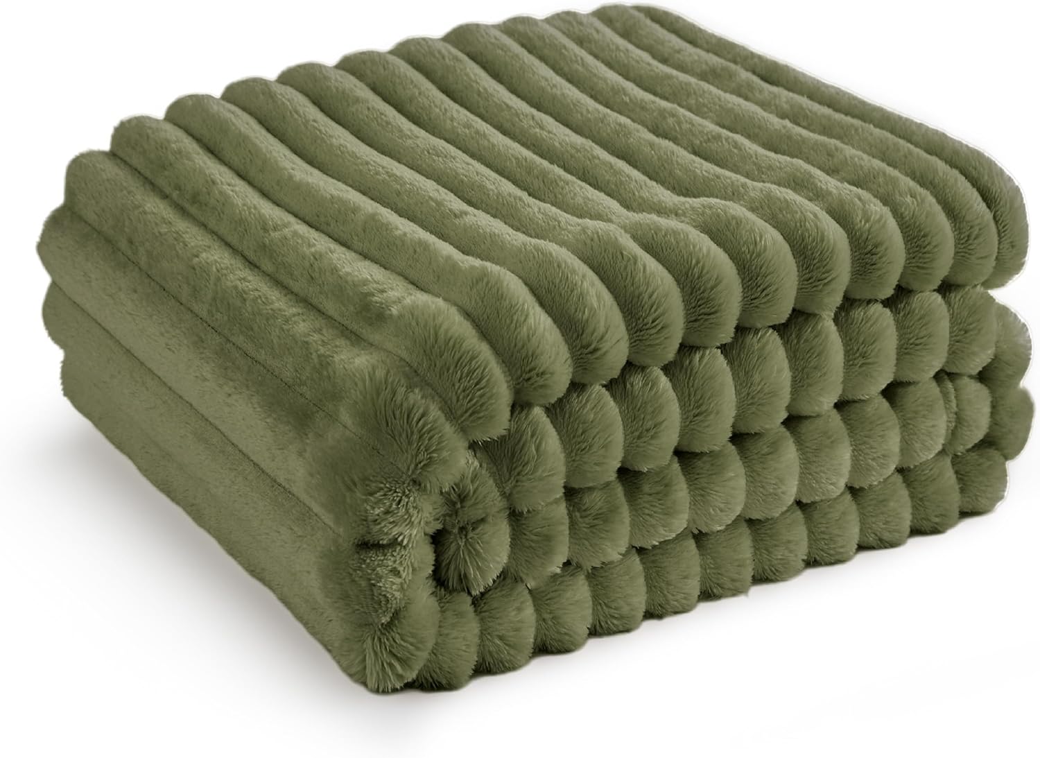 Bedsure GentleSoft Blankets Queen Size for Bed - Cozy Soft Sofa Couch Cover Blankets for Women, Cute Large Bedding Fleece Throws for Girls, Off White, 90x90 Inches