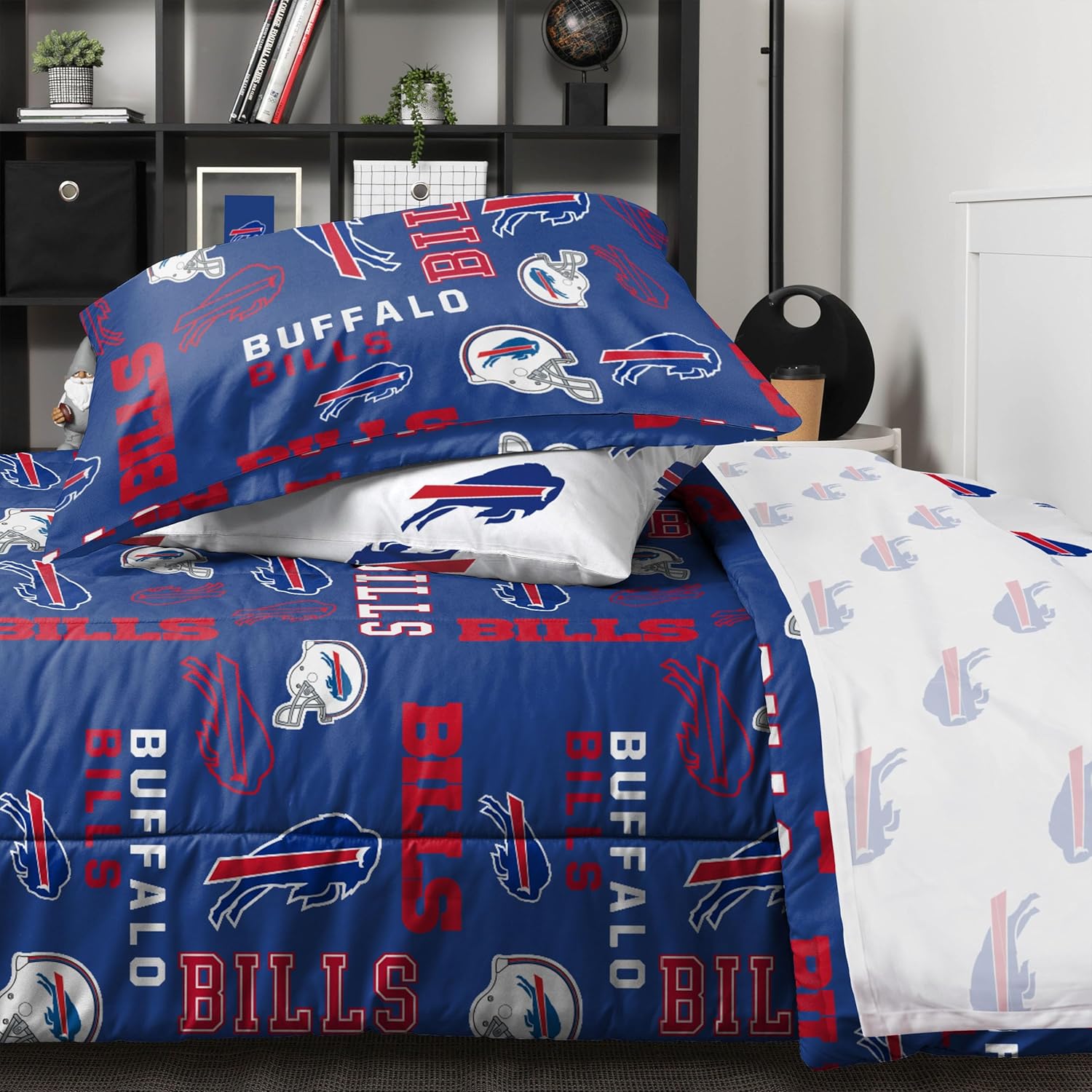 FOCO Unisex-Adult NFL Team Logo Bed in a Bag Comforter, Sheets, Pillow Cases Bedding 5-Piece Set