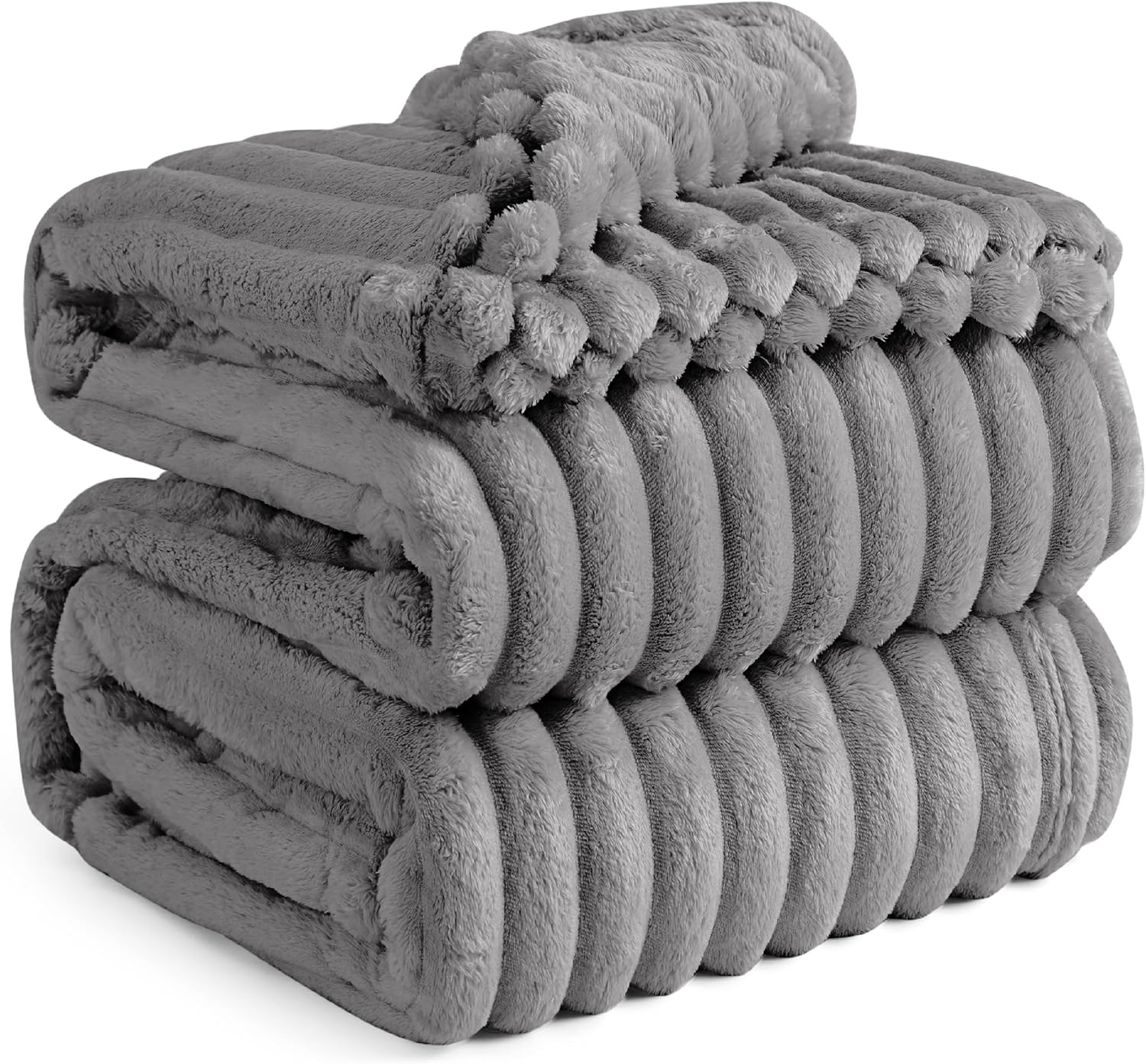 Bedsure GentleSoft Blankets Queen Size for Bed - Cozy Soft Sofa Couch Cover Blankets for Women, Cute Large Bedding Fleece Throws for Girls, Off White, 90x90 Inches