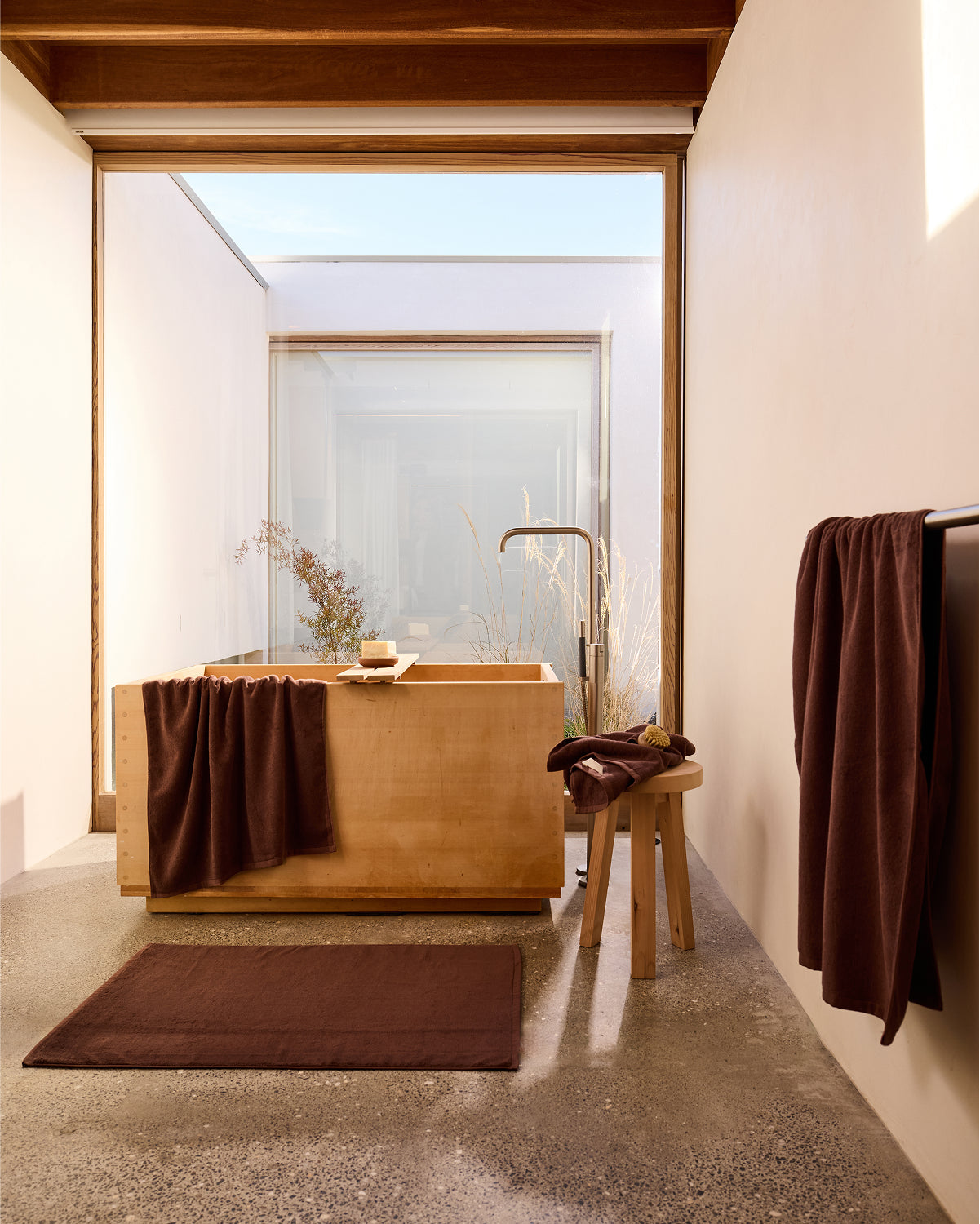 Espresso Cotton Terry Bath Sheets (Set of Two)