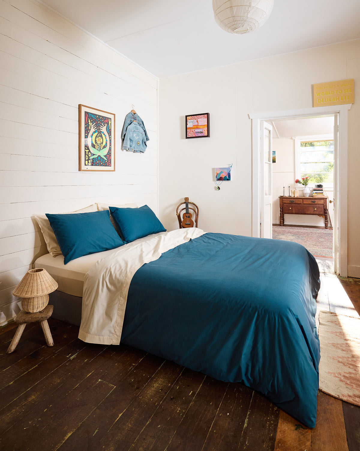 Aegean Organic Cotton Percale Duvet Cover