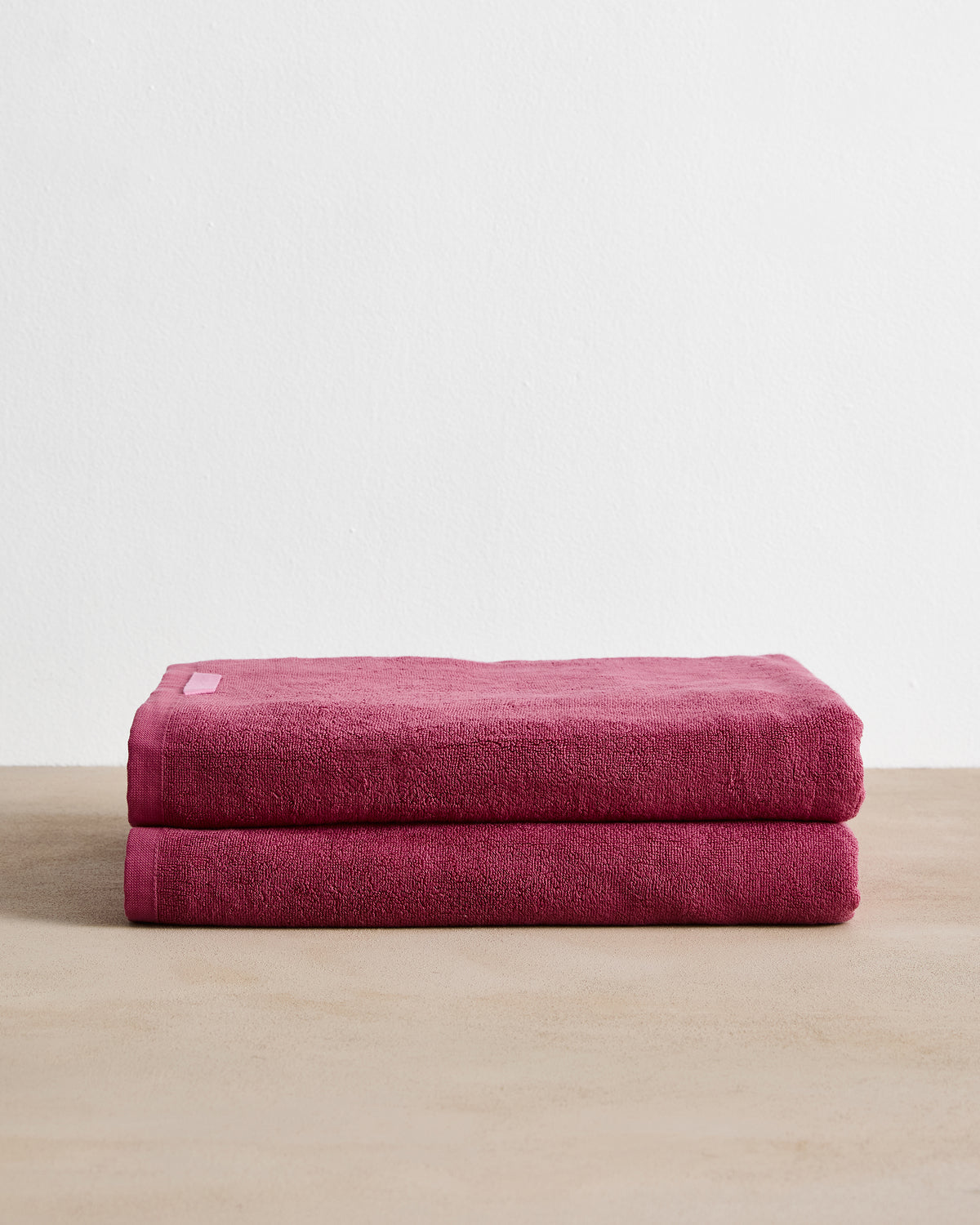 Berry Cotton Terry Bath Sheets (Set of Two)