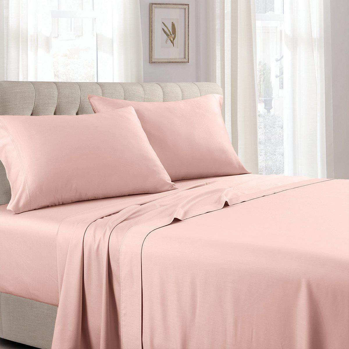Split Adjustable Dual King Sheets - Solid 300 Thread count