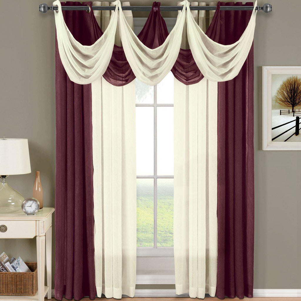 Abri Grommet Crushed Sheer Curtain Panel (Single)