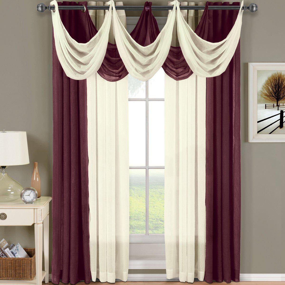Abri Grommet Crushed Sheer Curtain Panel (Single)