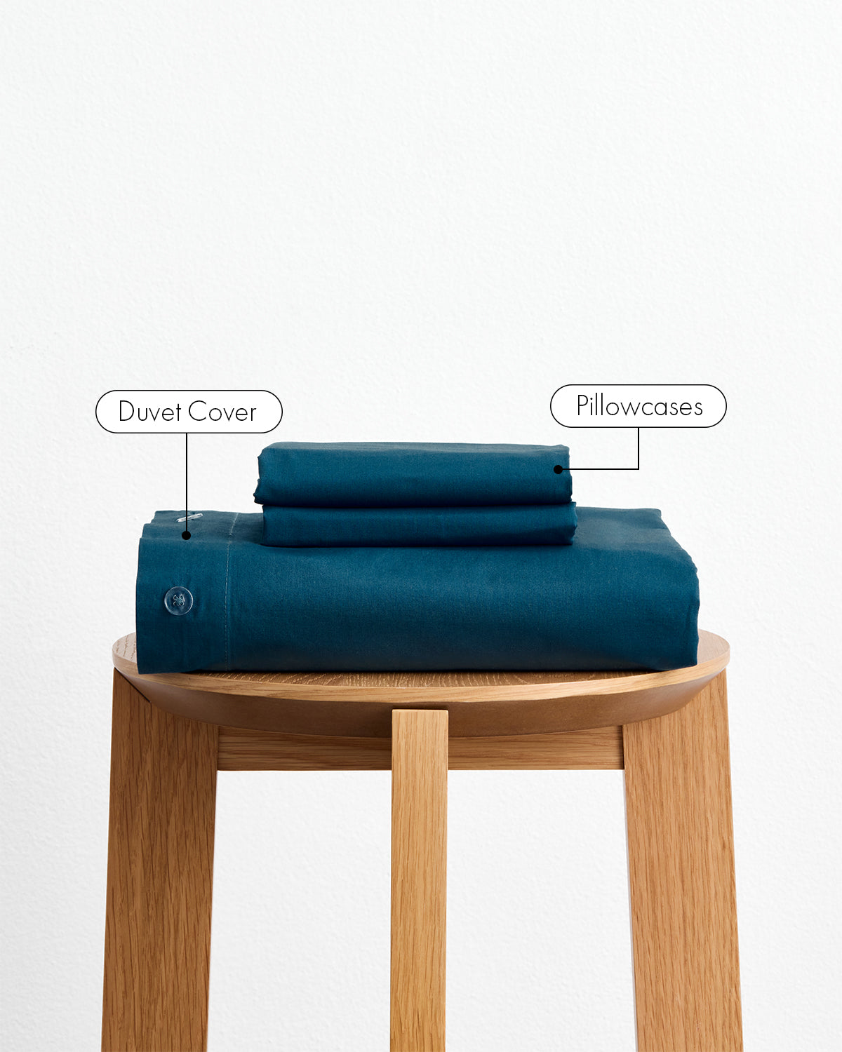 Aegean Organic Cotton Percale Duvet Cover Set