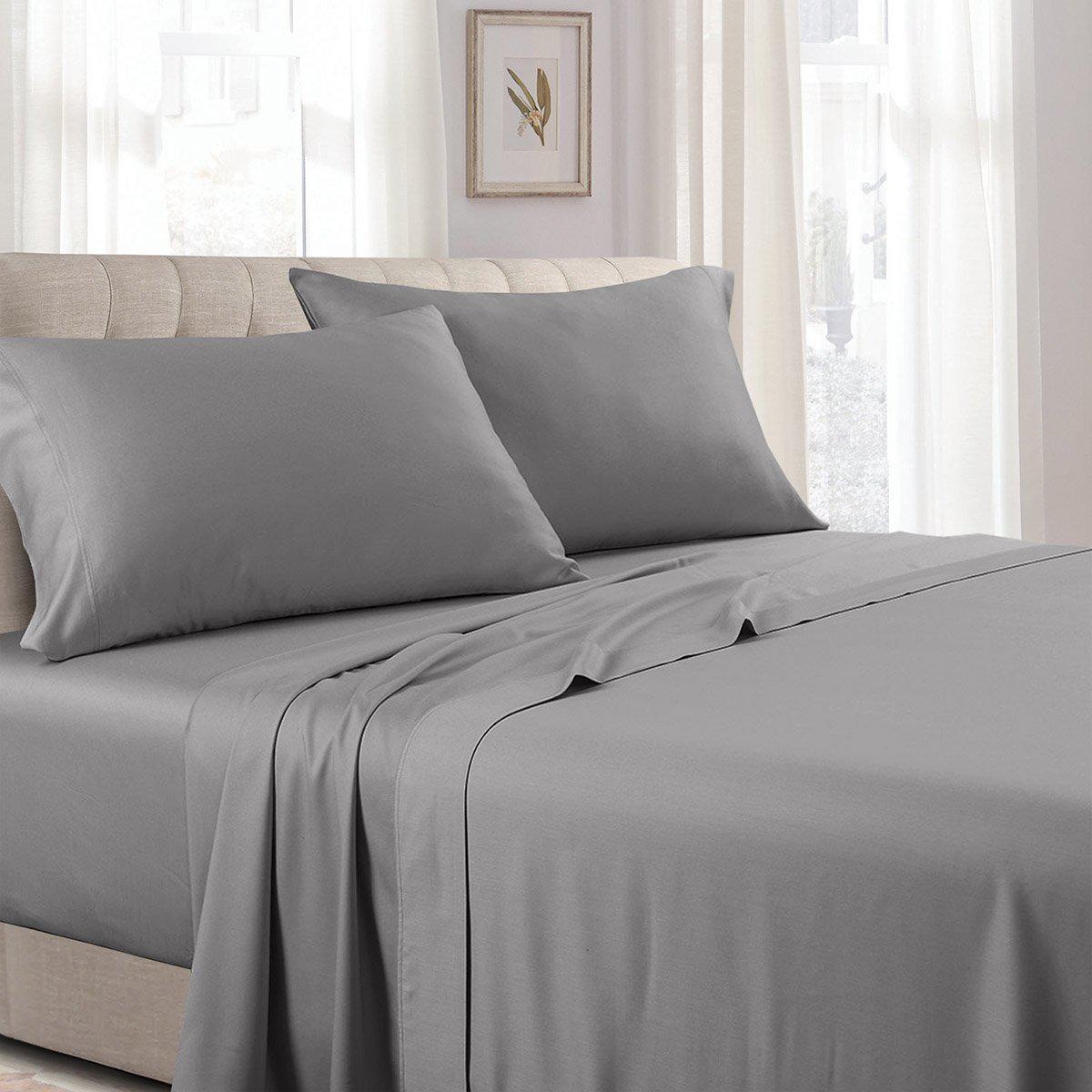 Split Adjustable Dual King Sheets - Solid 300 Thread count