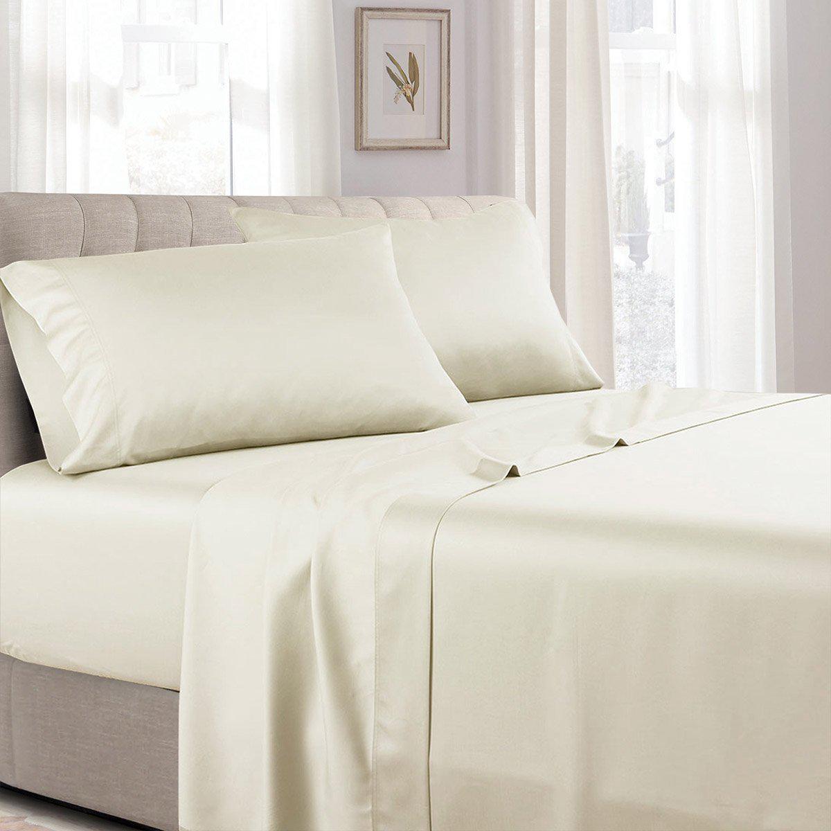 Split Adjustable Dual King Sheets - Solid 300 Thread count