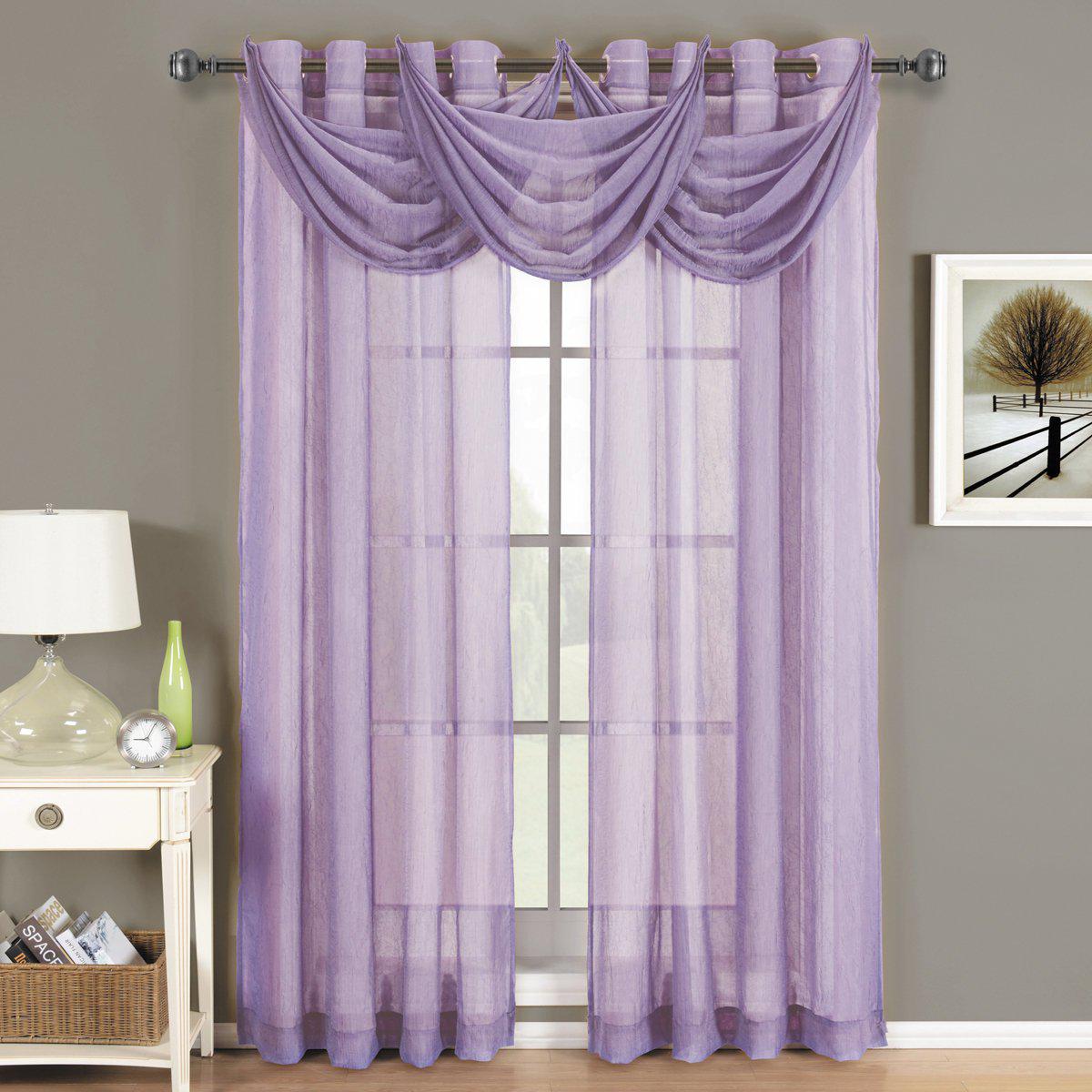 Abri Grommet Crushed Sheer Curtain Panel (Single)