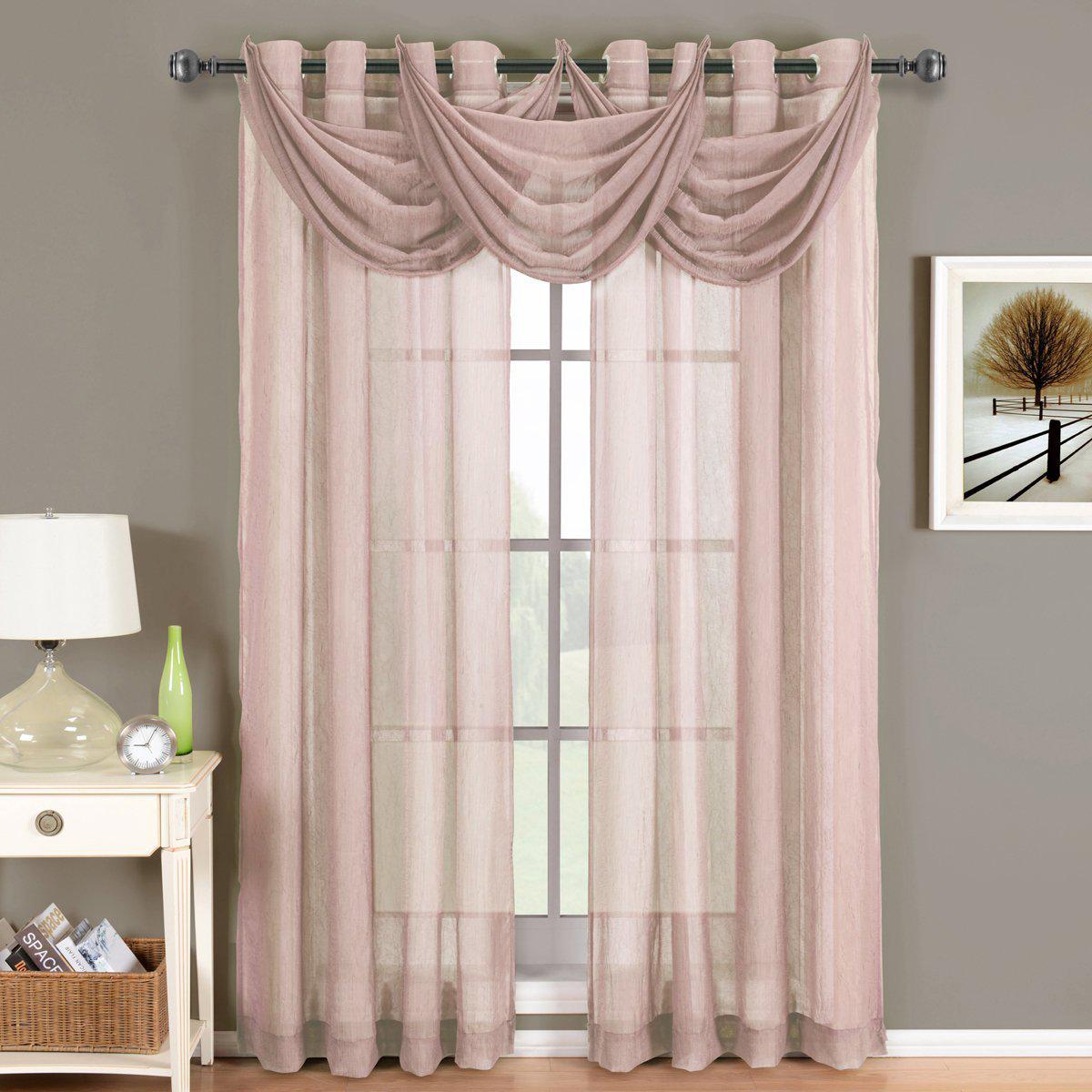 Abri Grommet Crushed Sheer Curtain Panel (Single)