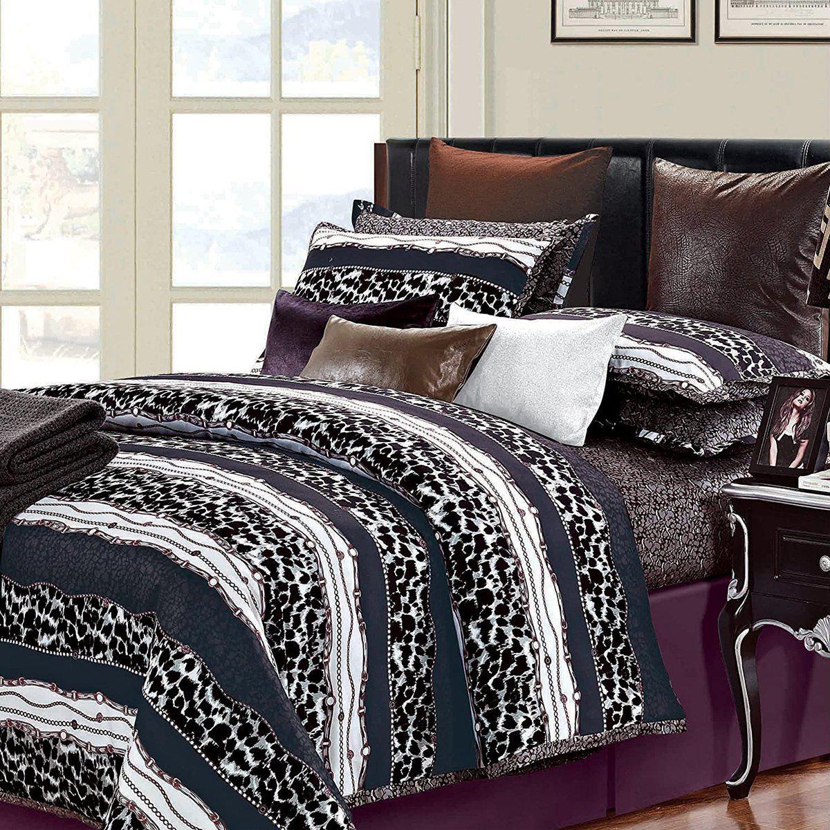 7 Piece Passionate Cotton Duvet Cover Set. Queen