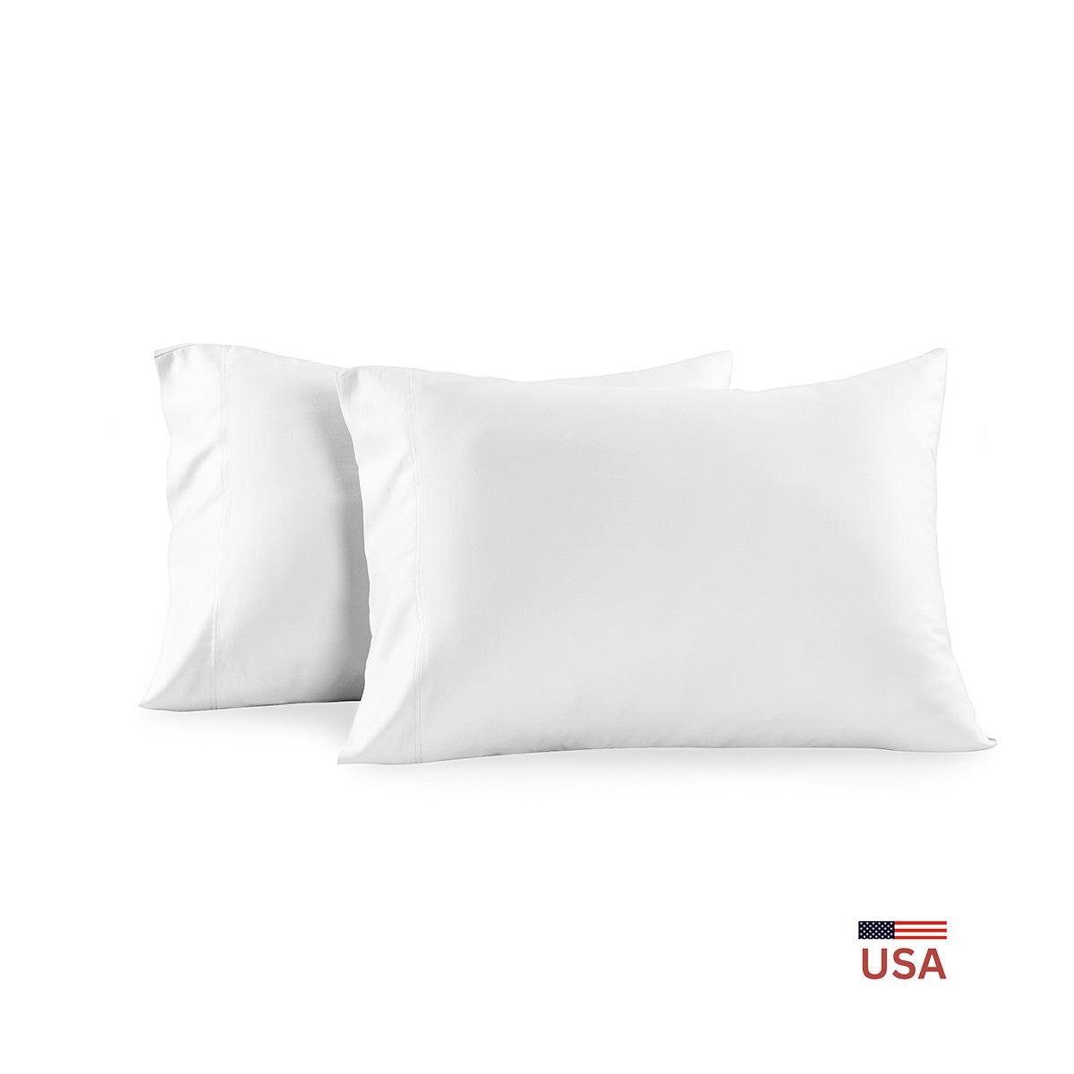 100% Cotton Sateen Pillowcases (Pair) USA