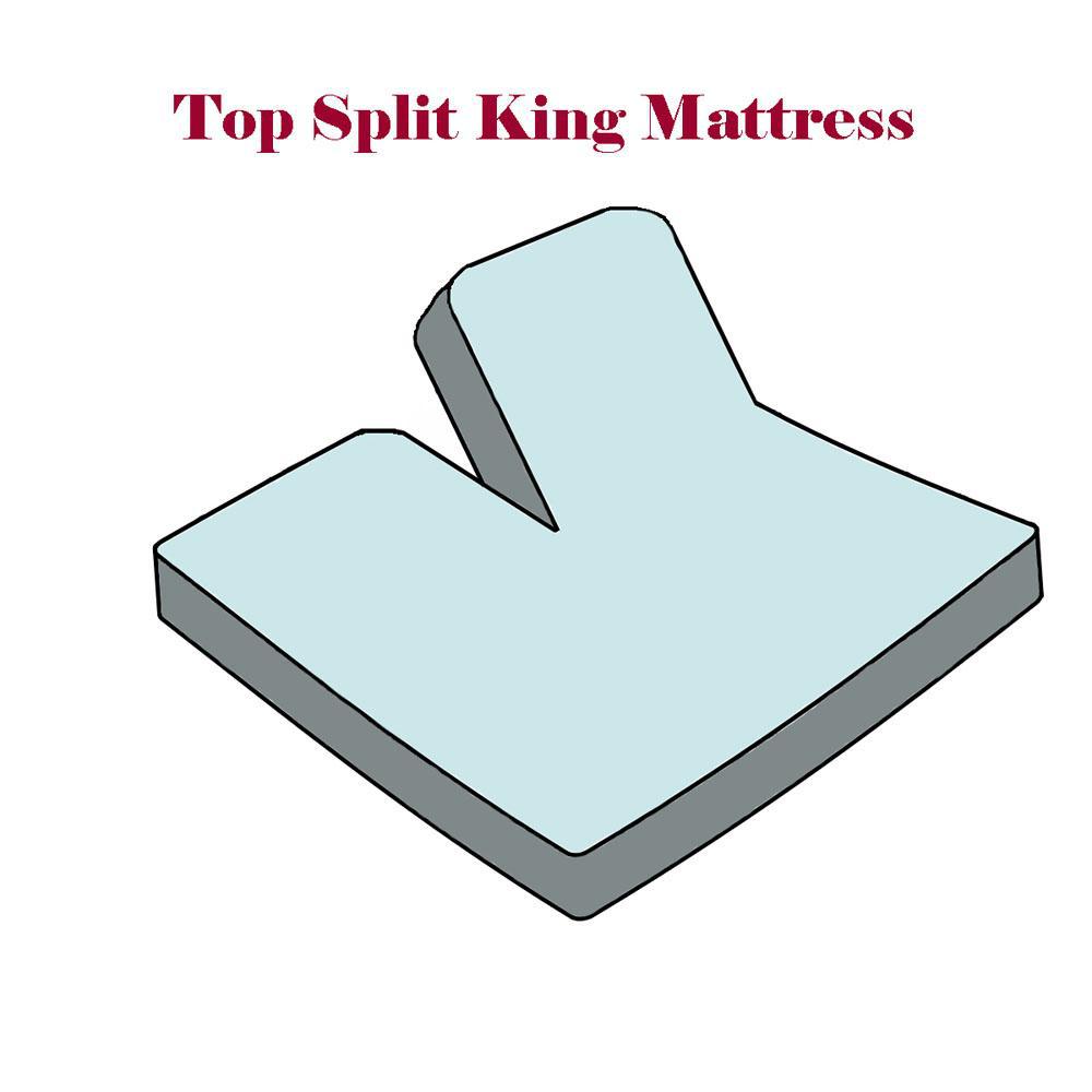 Split Top (Split Head) King Sheets 1000 Thread Count 100% Cotton Solid Sheet Sets