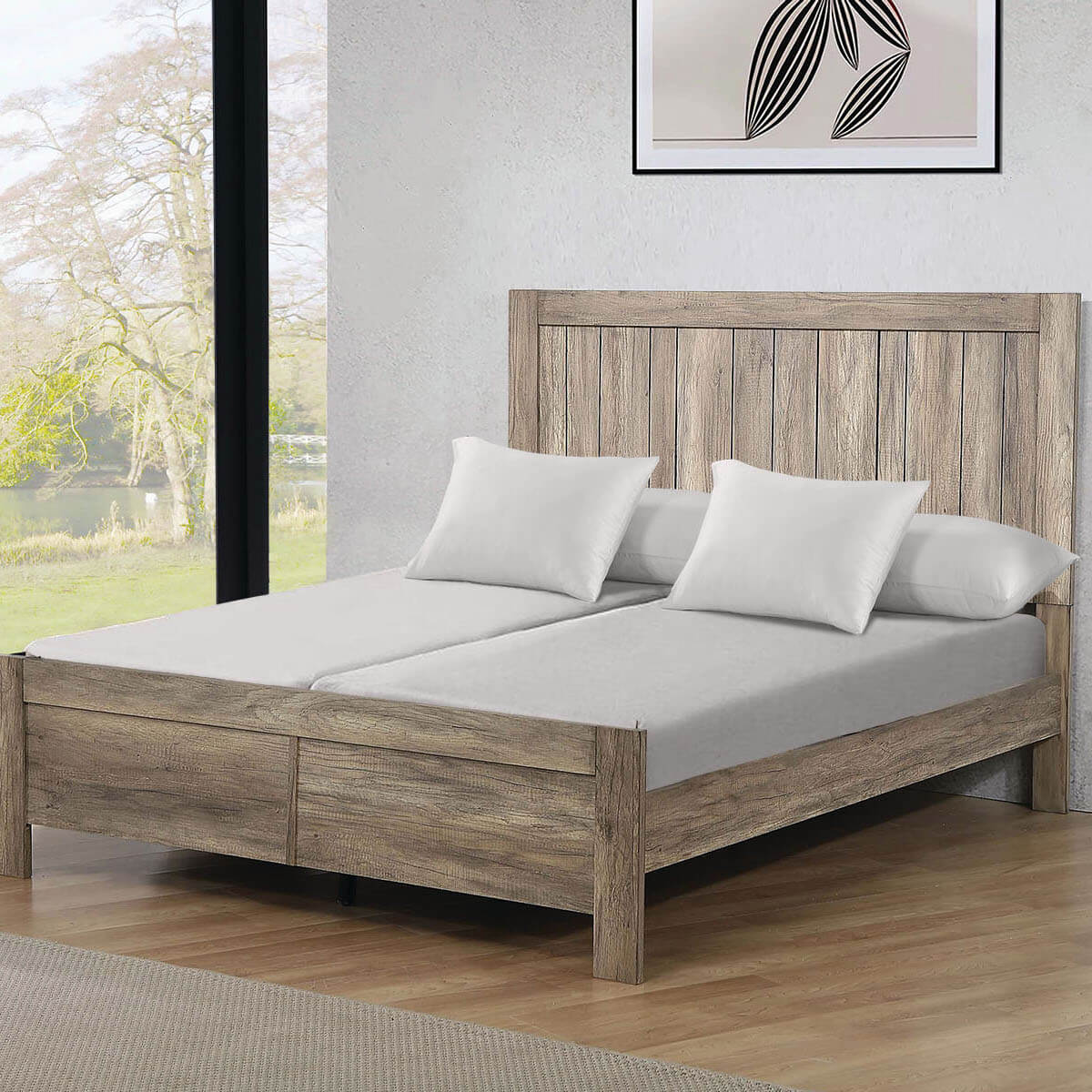 Split Adjustable Dual King Sheets - Solid 300 Thread count