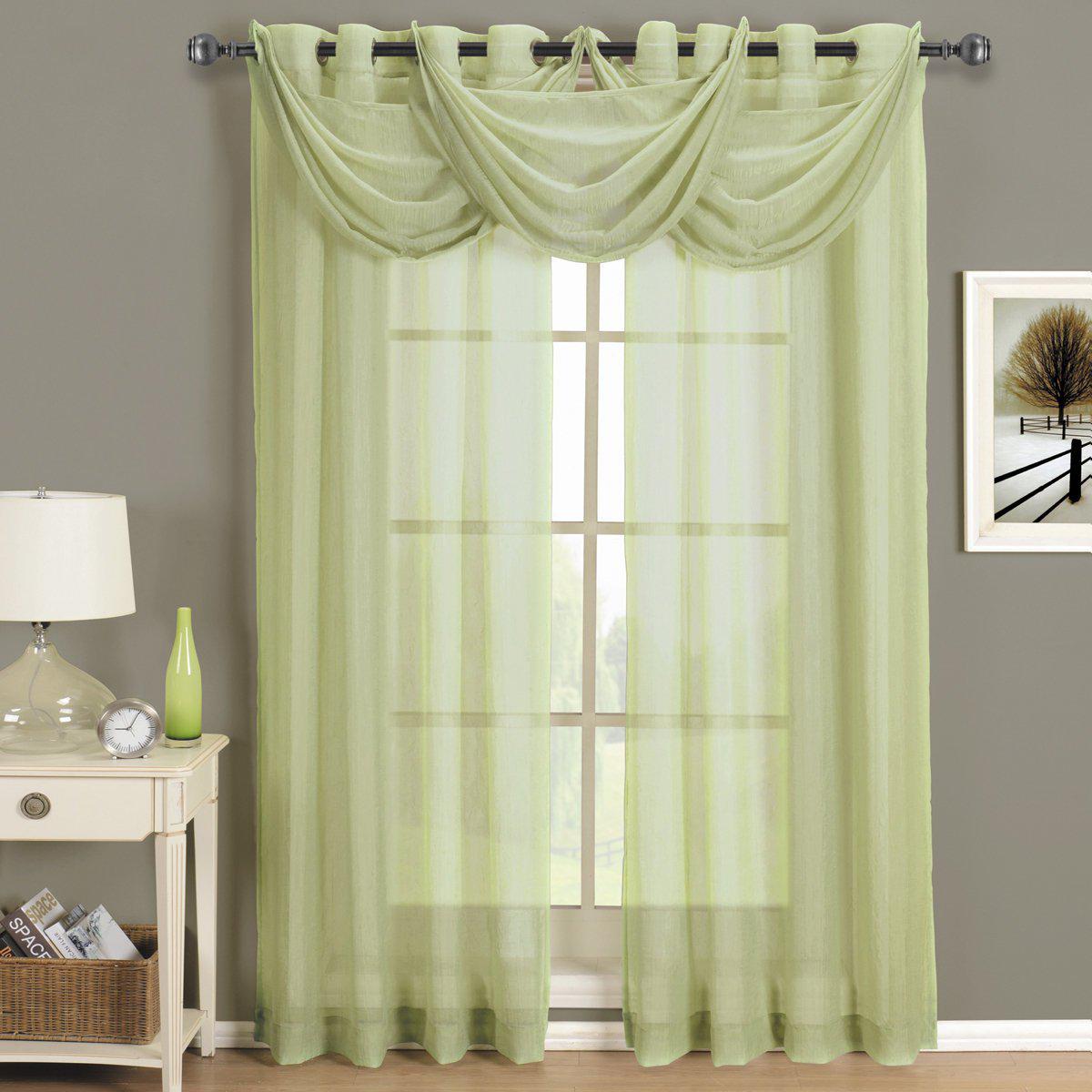Abri Grommet Crushed Sheer Curtain Panel (Single)