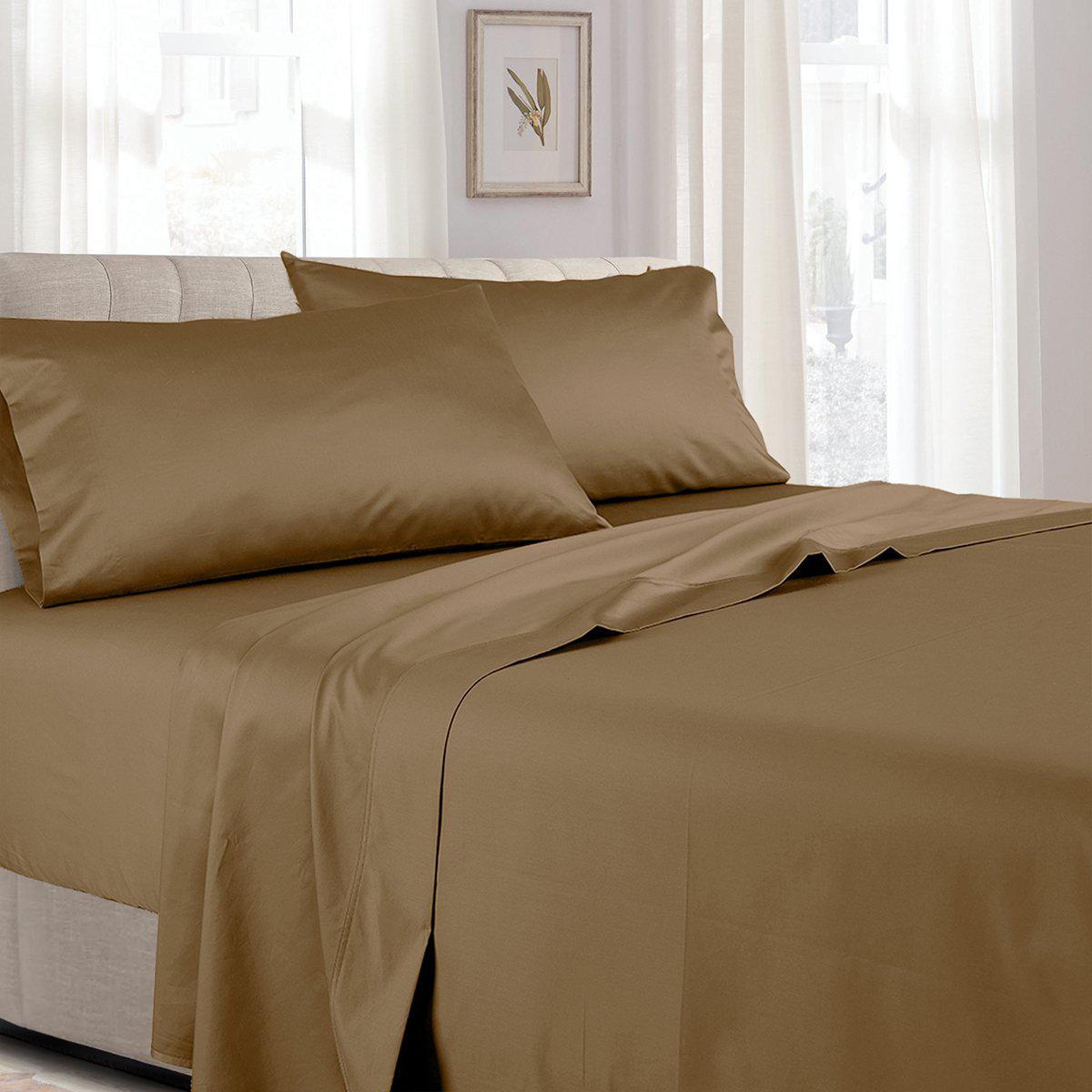 Split Adjustable Dual King Sheets - Solid 300 Thread count