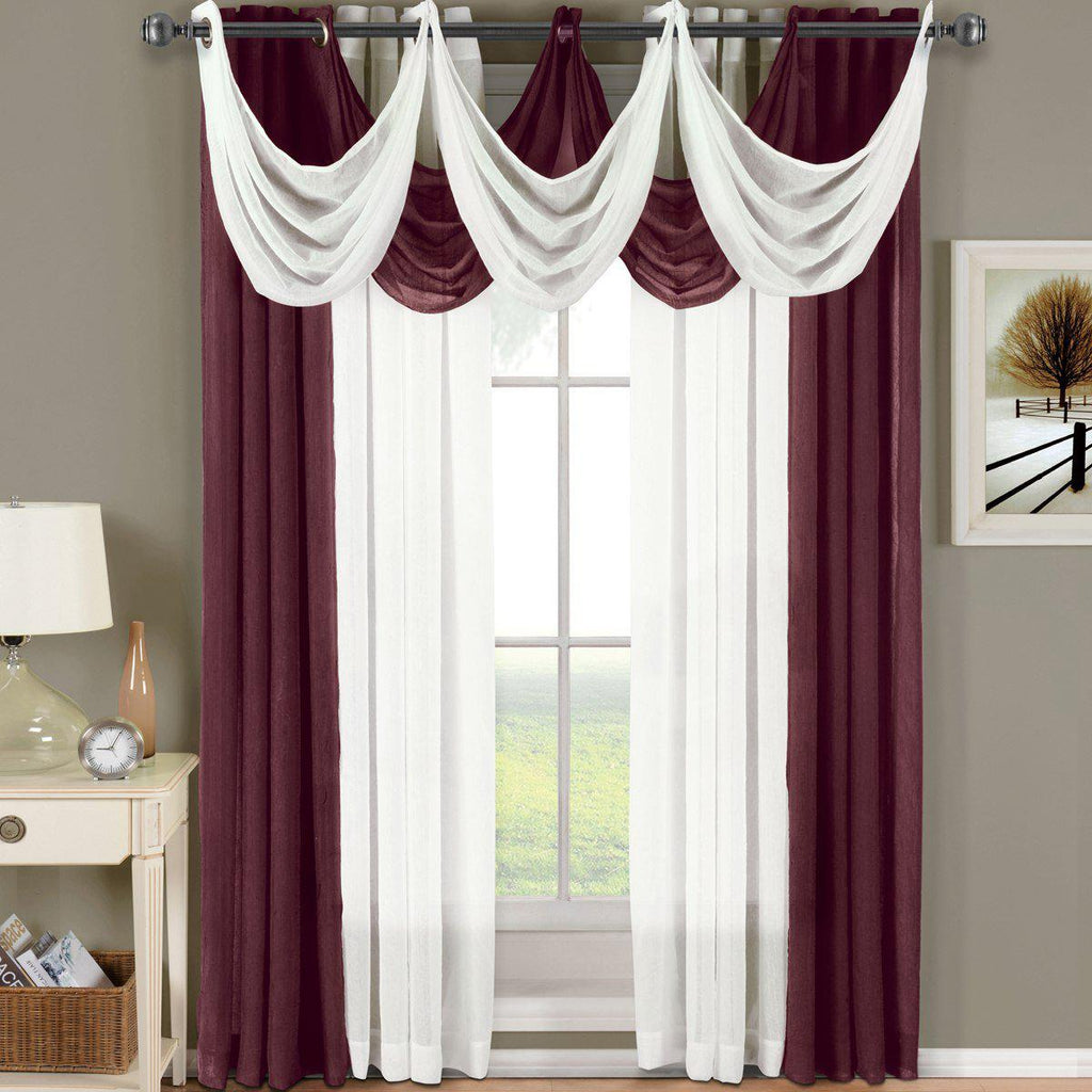 Abri Grommet Crushed Sheer Curtain Panel (Single)