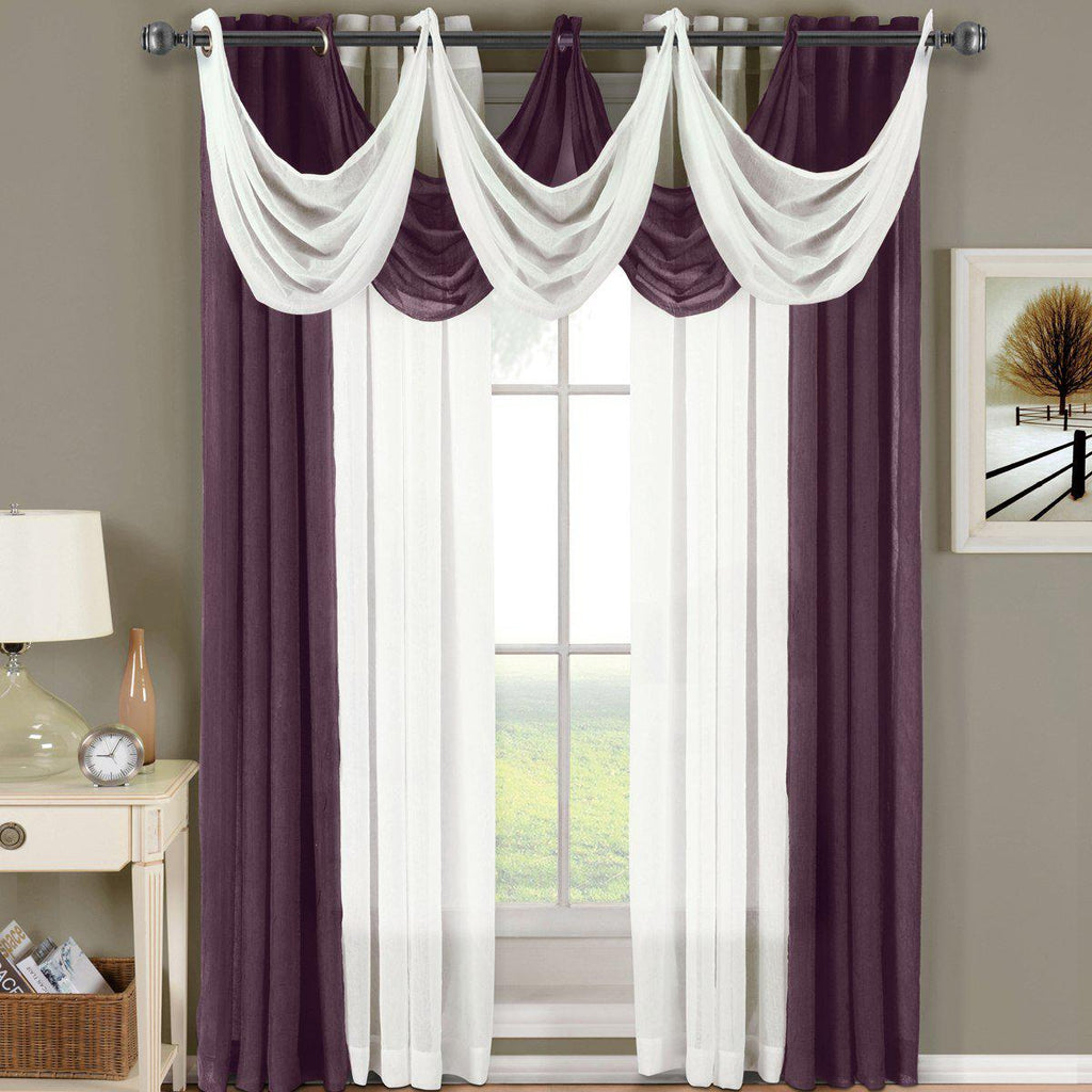 Abri Grommet Crushed Sheer Curtain Panel (Single)