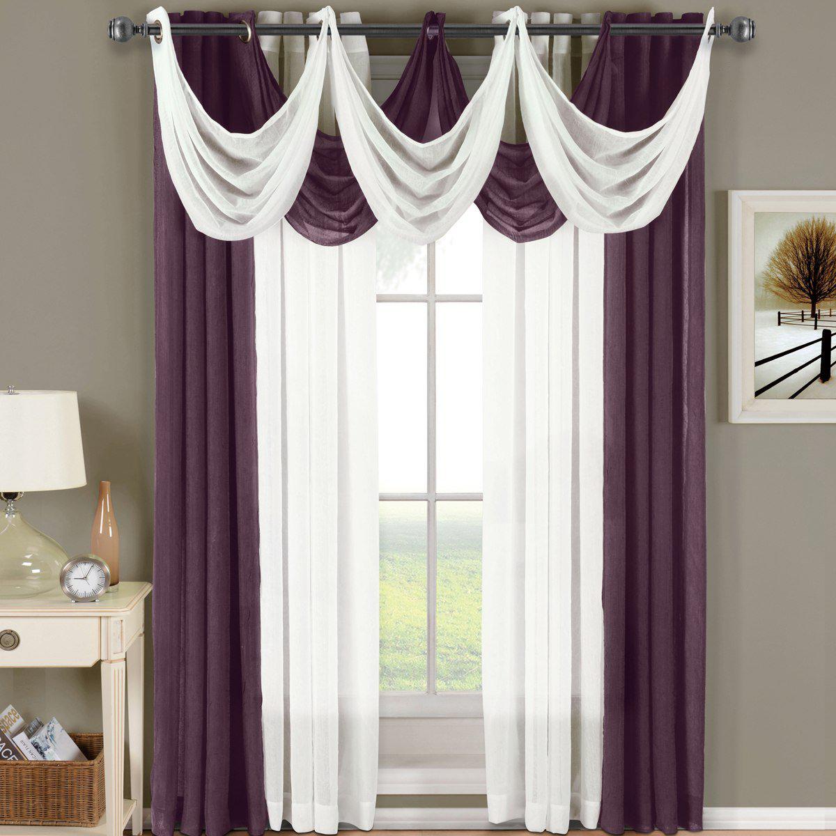 Abri Grommet Crushed Sheer Curtain Panel (Single)