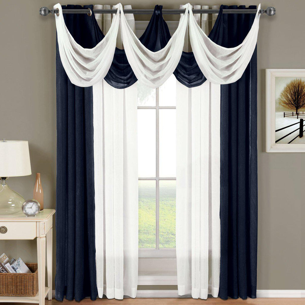 Abri Grommet Crushed Sheer Curtain Panel (Single)
