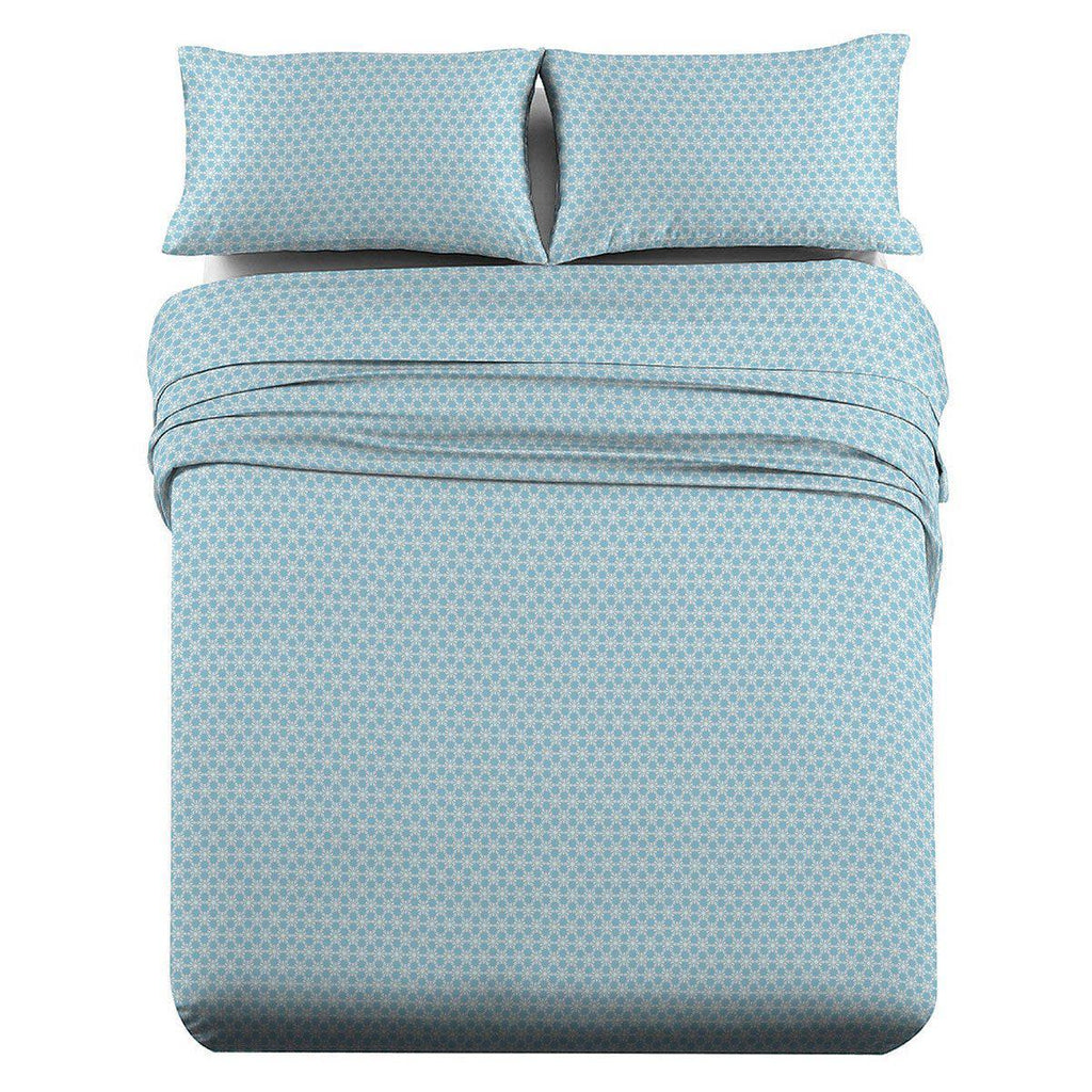 Heavyweight Printed Flannel Sheets 170GSM - Snow