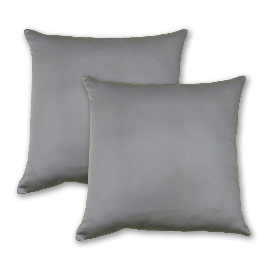 2PC Throw Pillow Covers 18 x 18 Inch Egyptian Cotton 1000 Thread Count USA